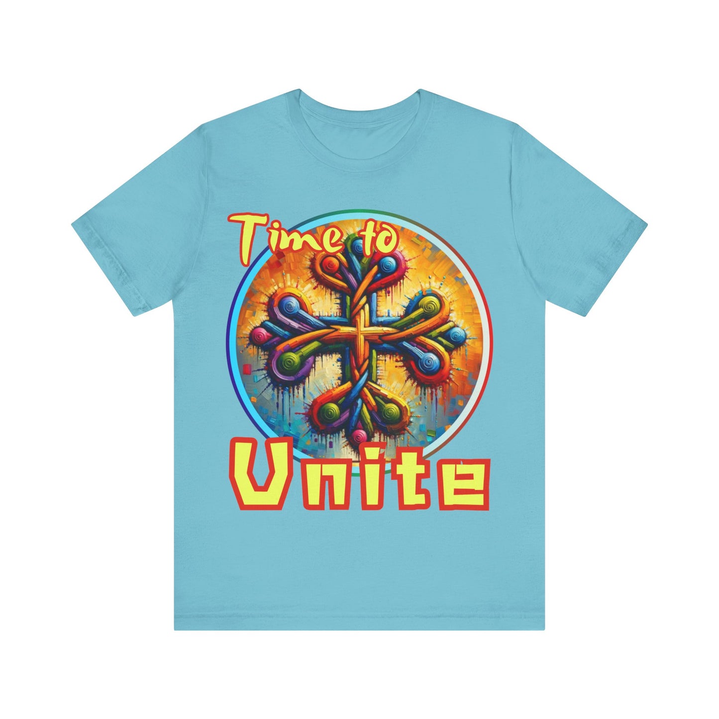 Unisex Jersey Short Sleeve Tee, "Time to Unite" Self-Awareness, Unity, Inclusion, Anti-Racism, One Love, Inclusion, DEI, Diversity