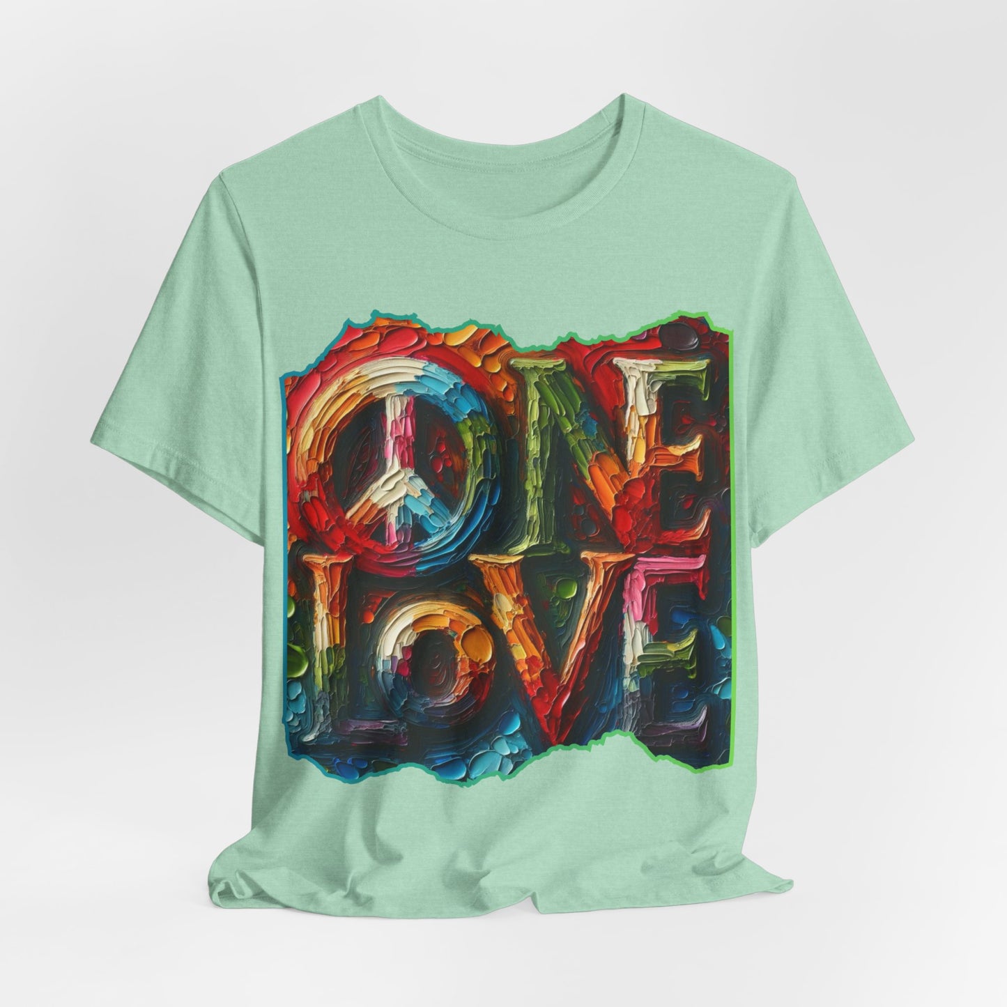 Unisex Jersey Short Sleeve Tee, "One Love" Imposter Syndrome, Mental Wellness, Stress Relief, Self-Awareness, Unity, Inclusion, Anti-Racism, One Love, Inclusion, DEI, Diversity