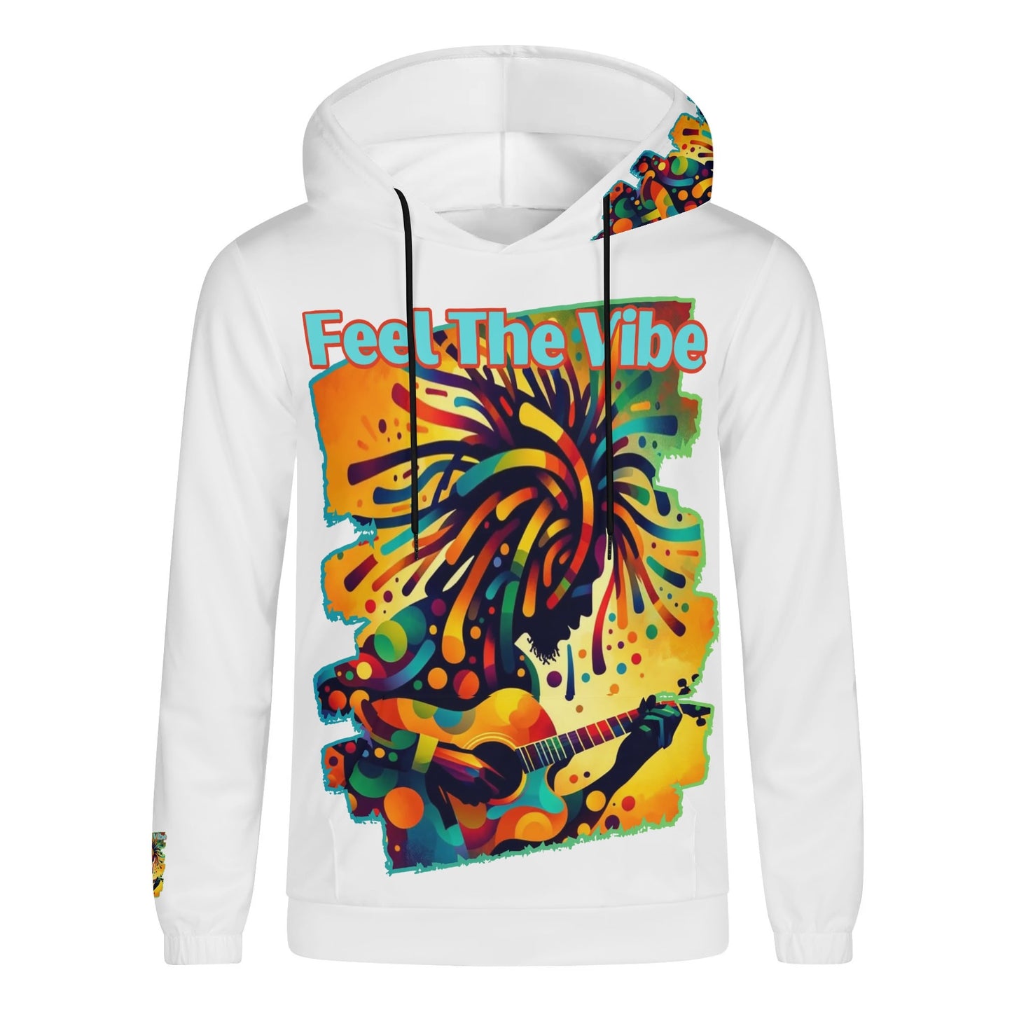 Mens Lightweight Hoodie "Feel the Vibe"