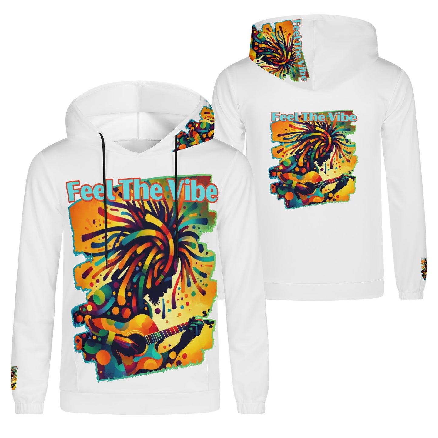 Mens Lightweight Hoodie "Feel the Vibe"