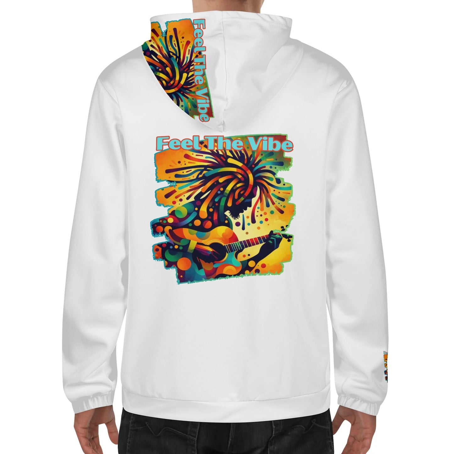 Mens Lightweight Hoodie "Feel the Vibe"