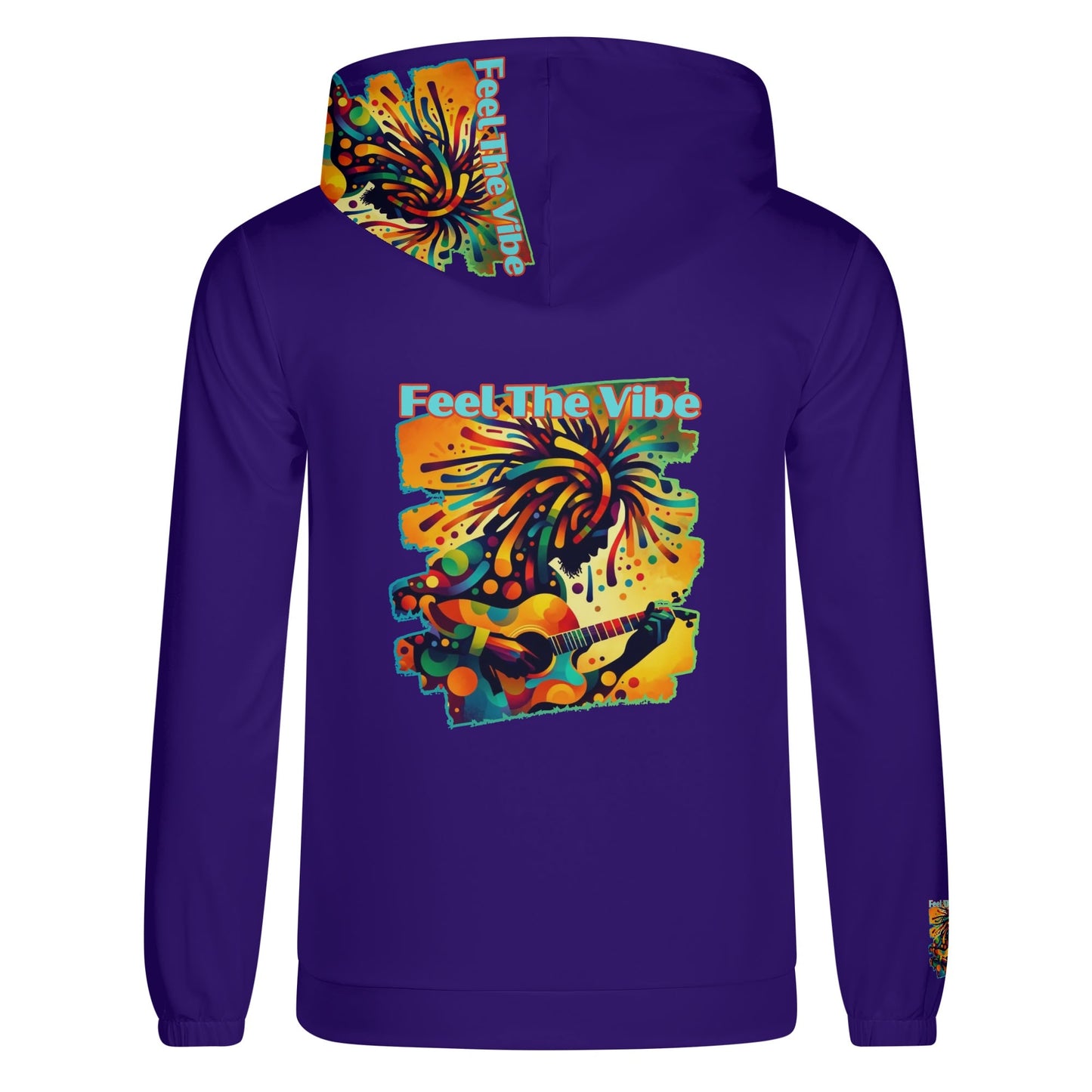 Mens Lightweight Hoodie "Feel the Vibe"