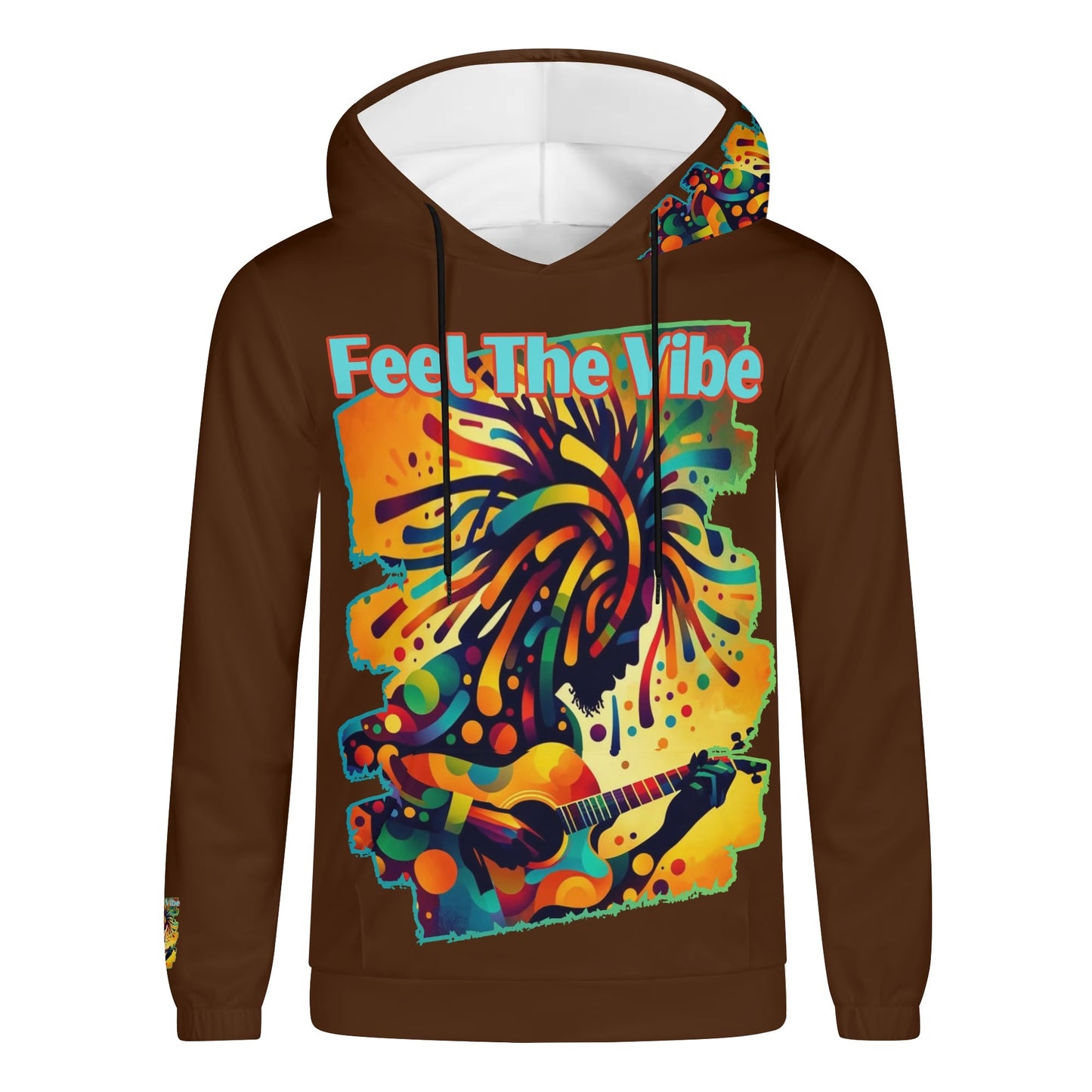 Mens Lightweight Hoodie "Feel the Vibe"