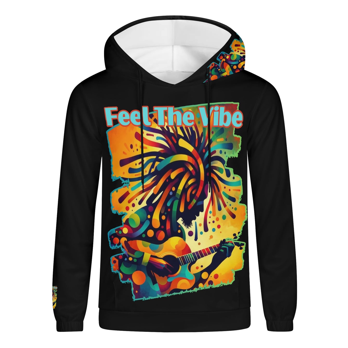 Mens Lightweight Hoodie "Feel the Vibe"