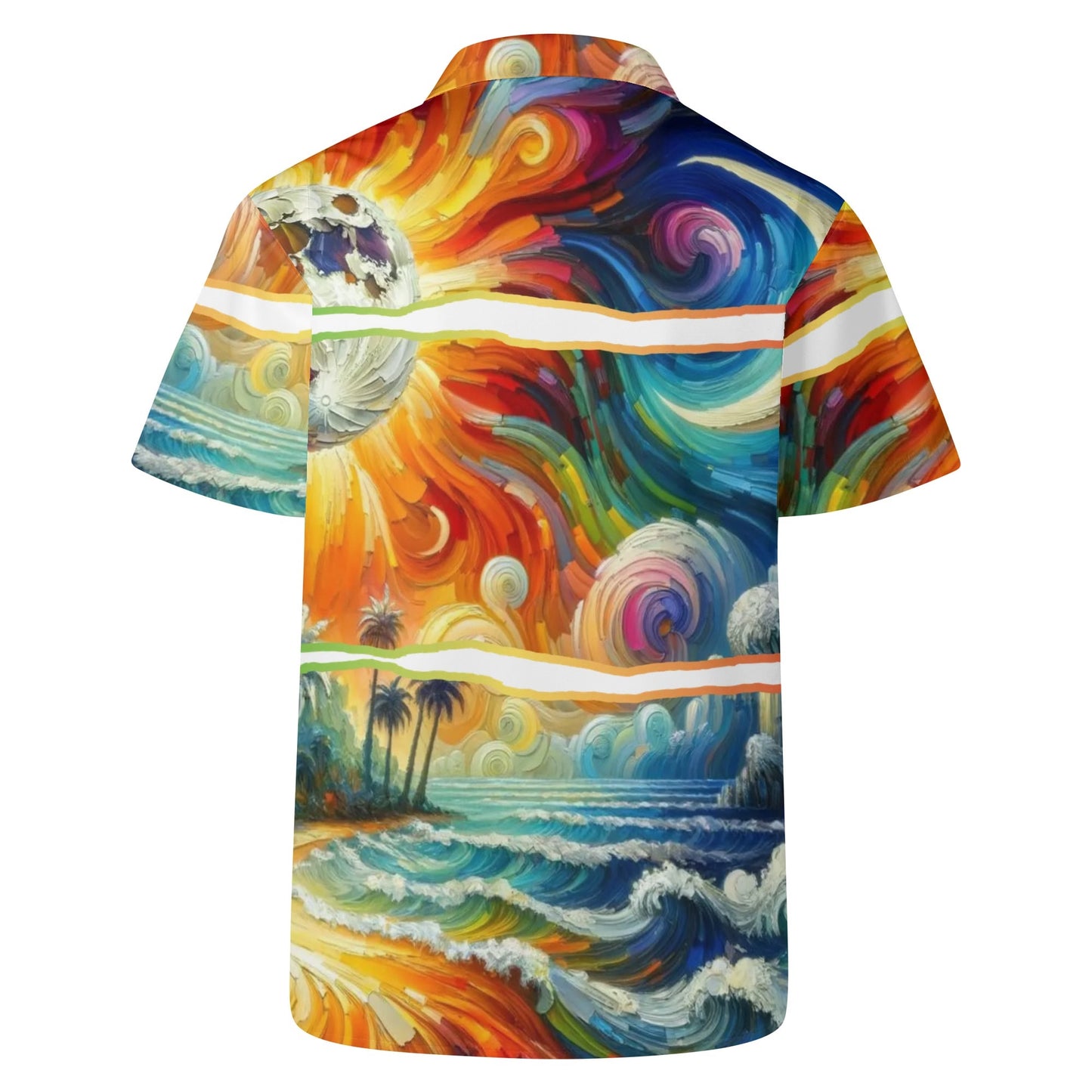 Mens All Over Print Retro Casual SS Shirt