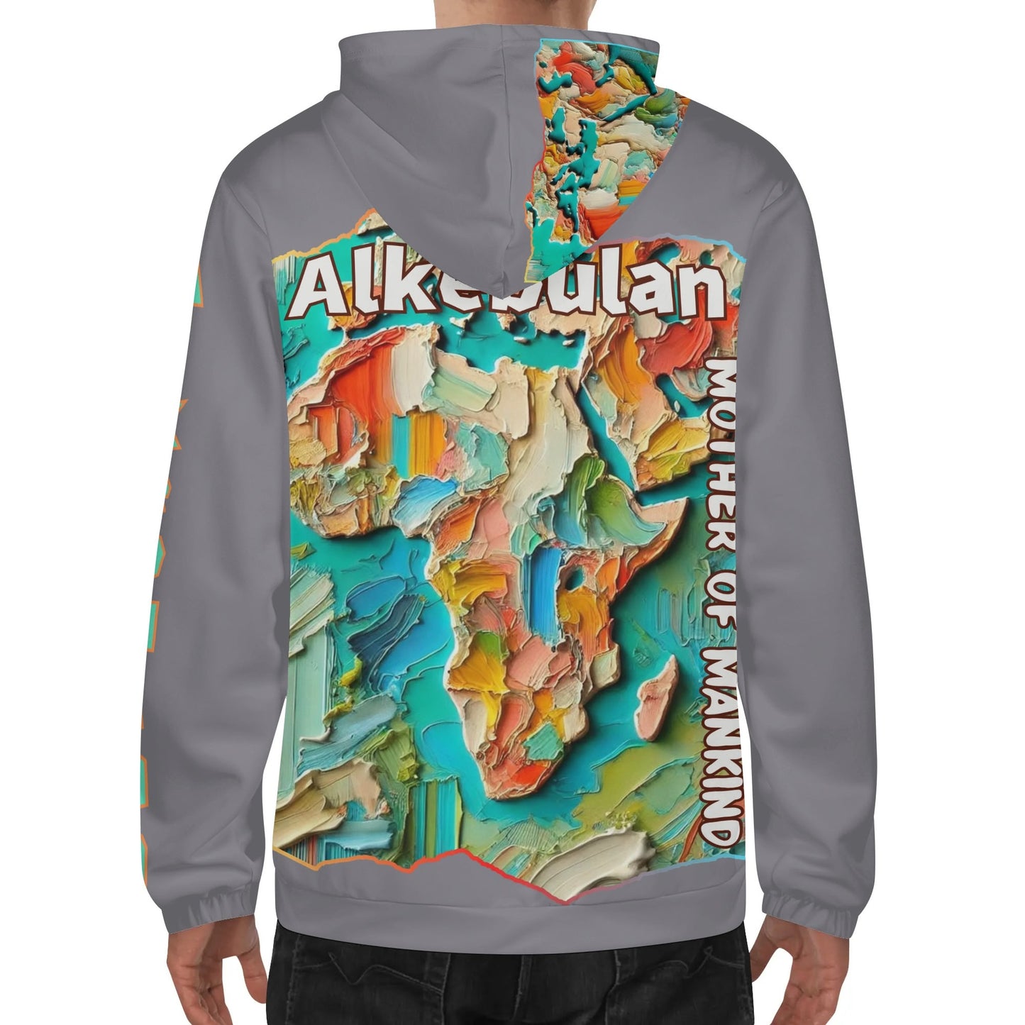 Mens Lightweight All Over Print Hoodie "Alkebulan: Mother of Mankind"