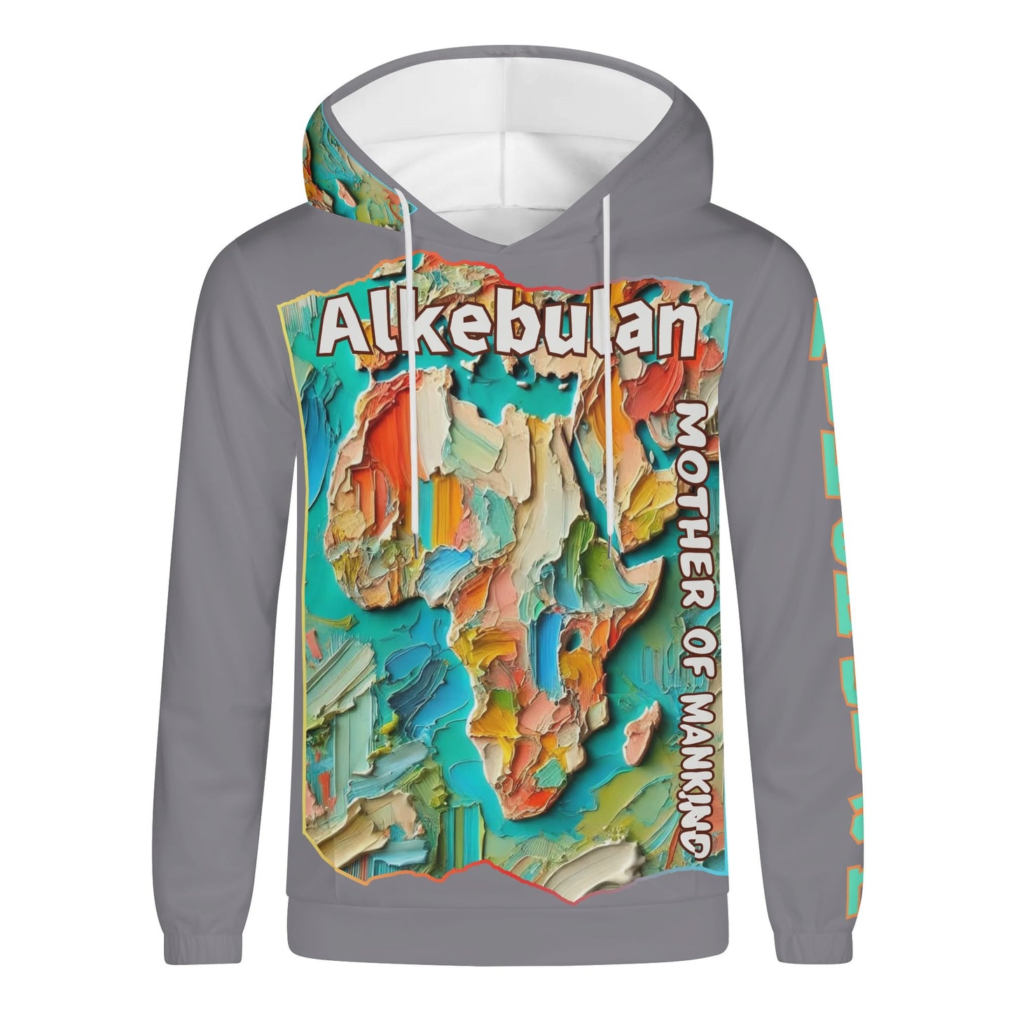 Mens Lightweight All Over Print Hoodie "Alkebulan: Mother of Mankind"