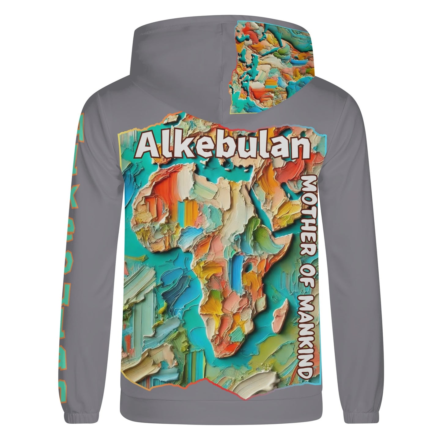 Mens Lightweight All Over Print Hoodie "Alkebulan: Mother of Mankind"