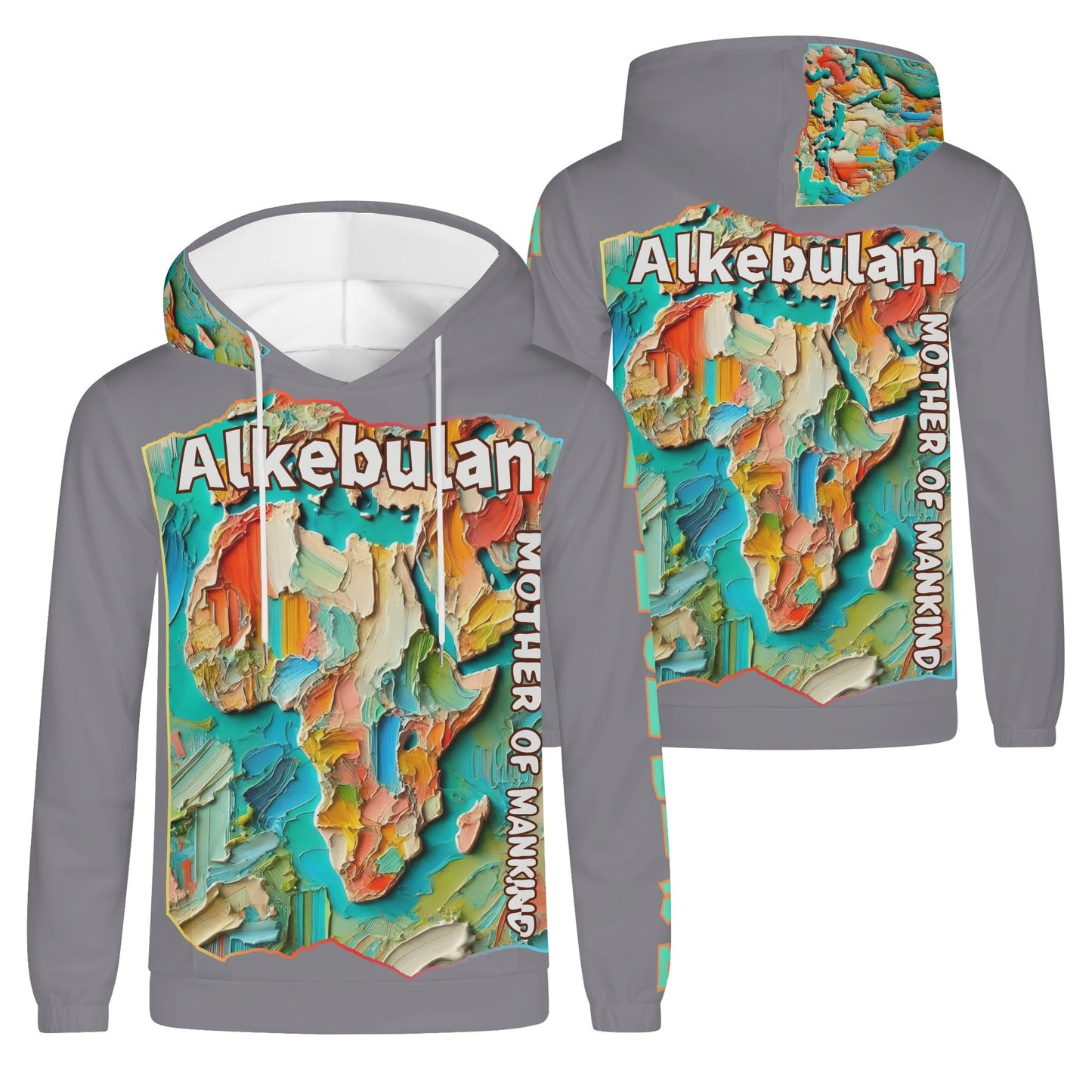 Mens Lightweight All Over Print Hoodie "Alkebulan: Mother of Mankind"