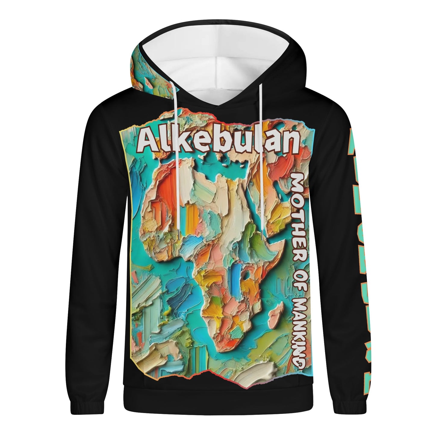 Mens Lightweight All Over Print Hoodie "Alkebulan: Mother of Mankind"