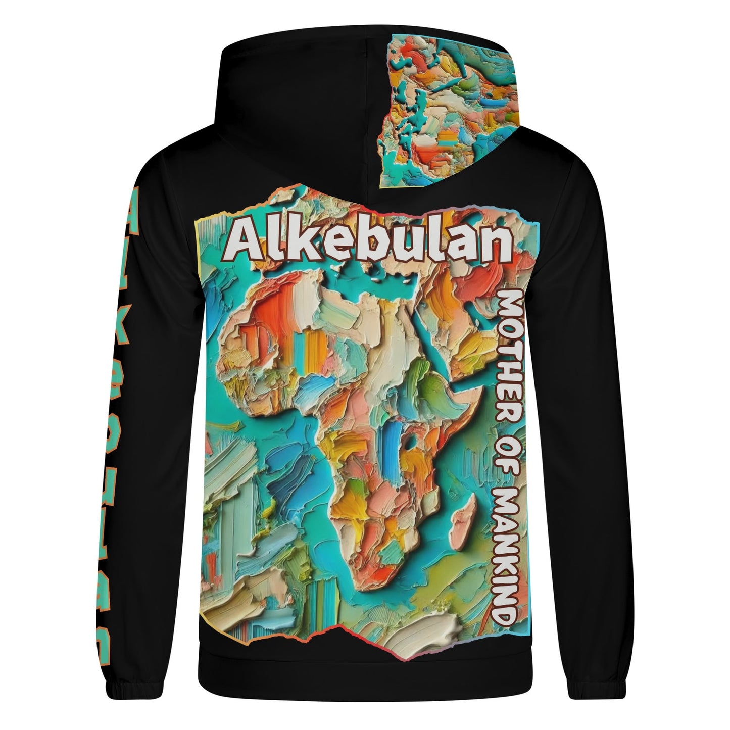 Mens Lightweight All Over Print Hoodie "Alkebulan: Mother of Mankind"