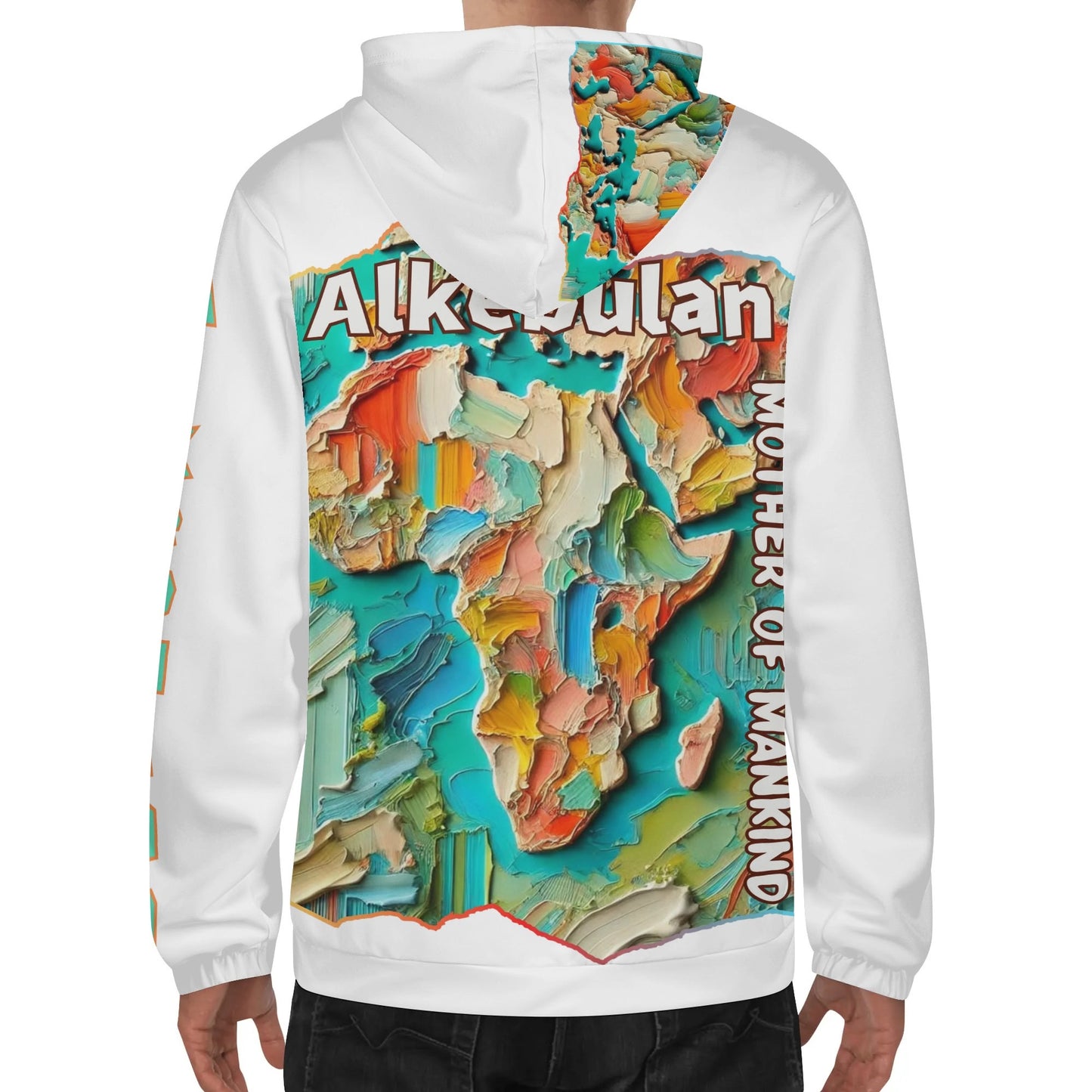 Mens Lightweight All Over Print Hoodie "Alkebulan: Mother of Mankind"