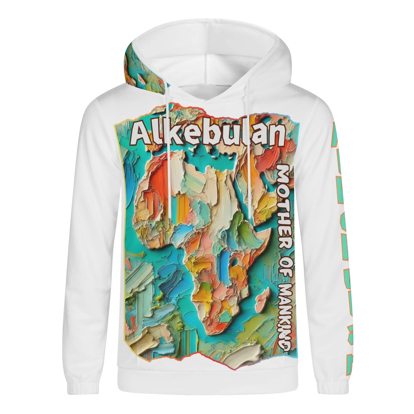 Mens Lightweight All Over Print Hoodie "Alkebulan: Mother of Mankind"