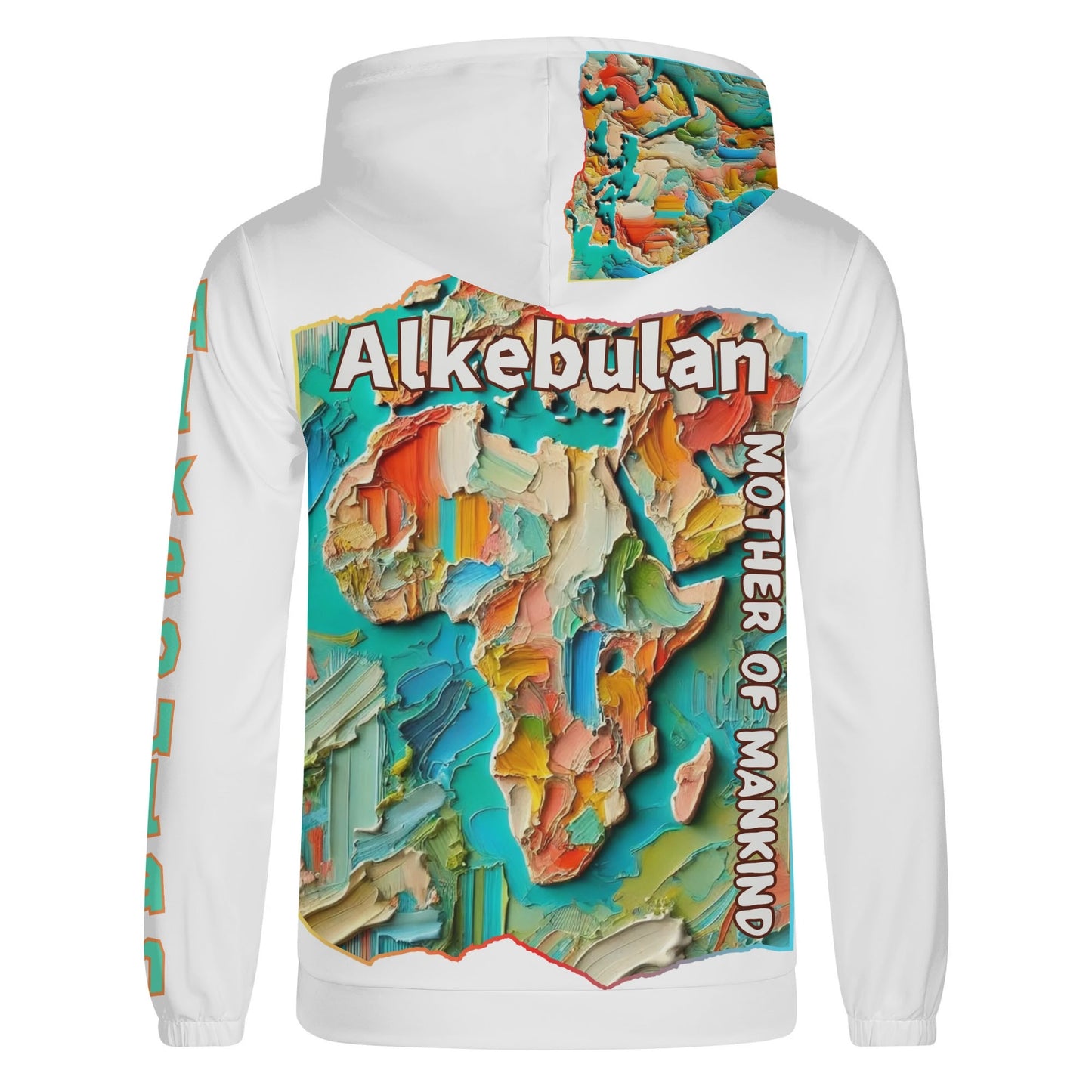 Mens Lightweight All Over Print Hoodie "Alkebulan: Mother of Mankind"