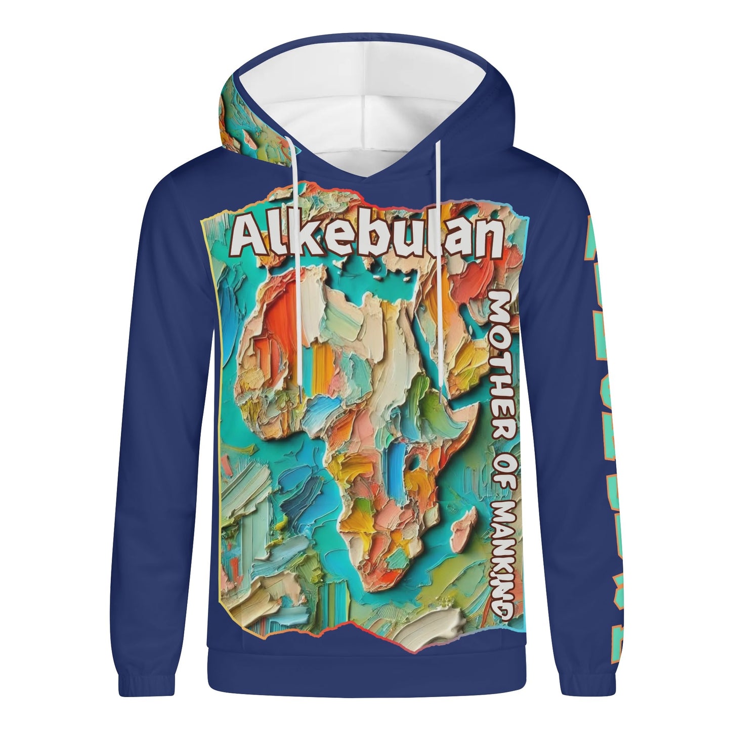 Mens Lightweight All Over Print Hoodie "Alkebulan: Mother of Mankind"