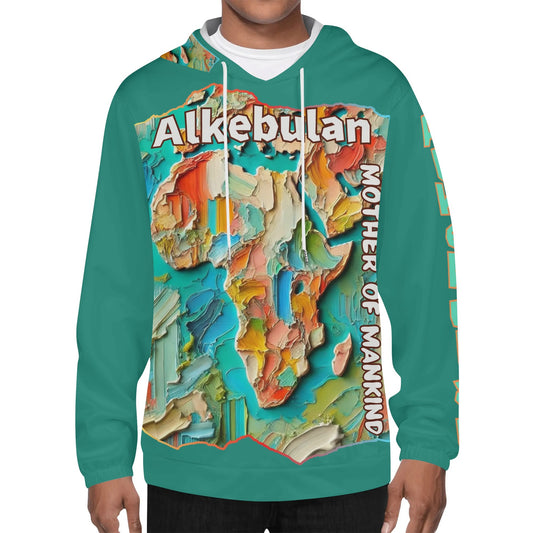 Mens Lightweight All Over Print Hoodie "Alkebulan: Mother of Mankind"