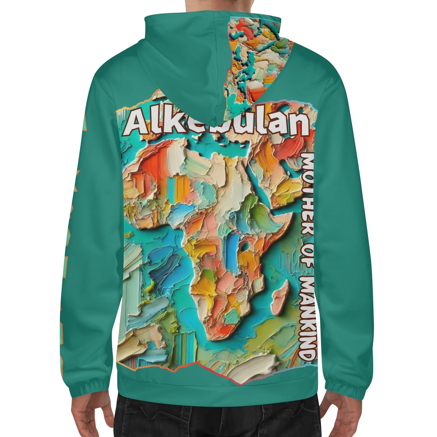 Mens Lightweight All Over Print Hoodie "Alkebulan: Mother of Mankind"