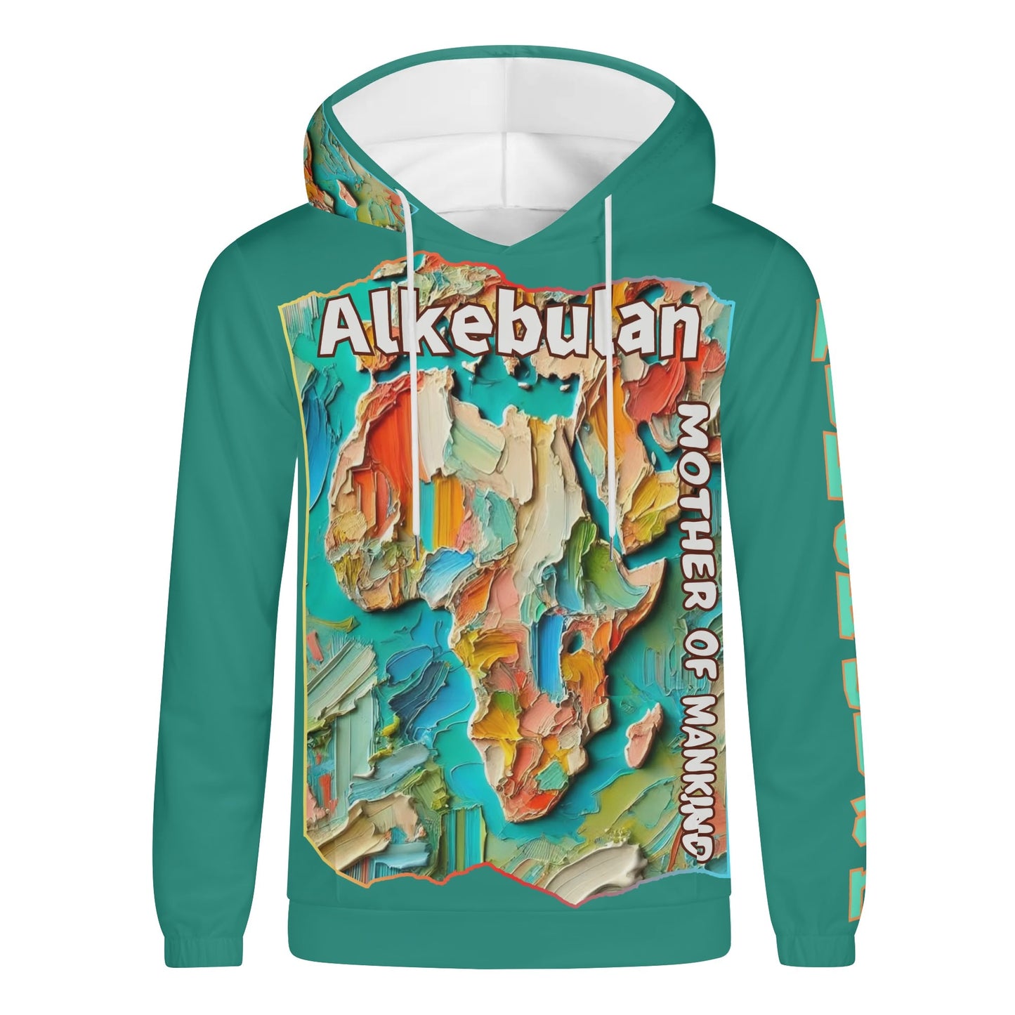 Mens Lightweight All Over Print Hoodie "Alkebulan: Mother of Mankind"