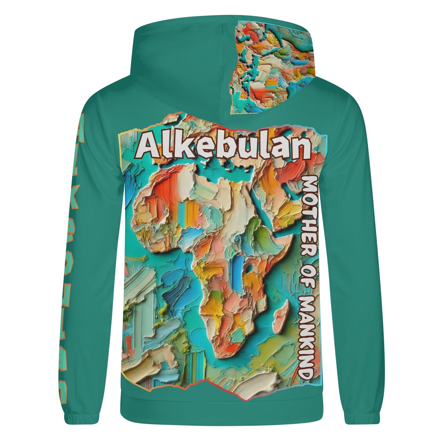 Mens Lightweight All Over Print Hoodie "Alkebulan: Mother of Mankind"