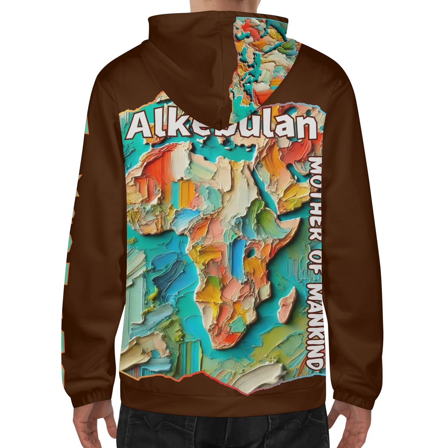 Mens Lightweight All Over Print Hoodie "Alkebulan: Mother of Mankind"