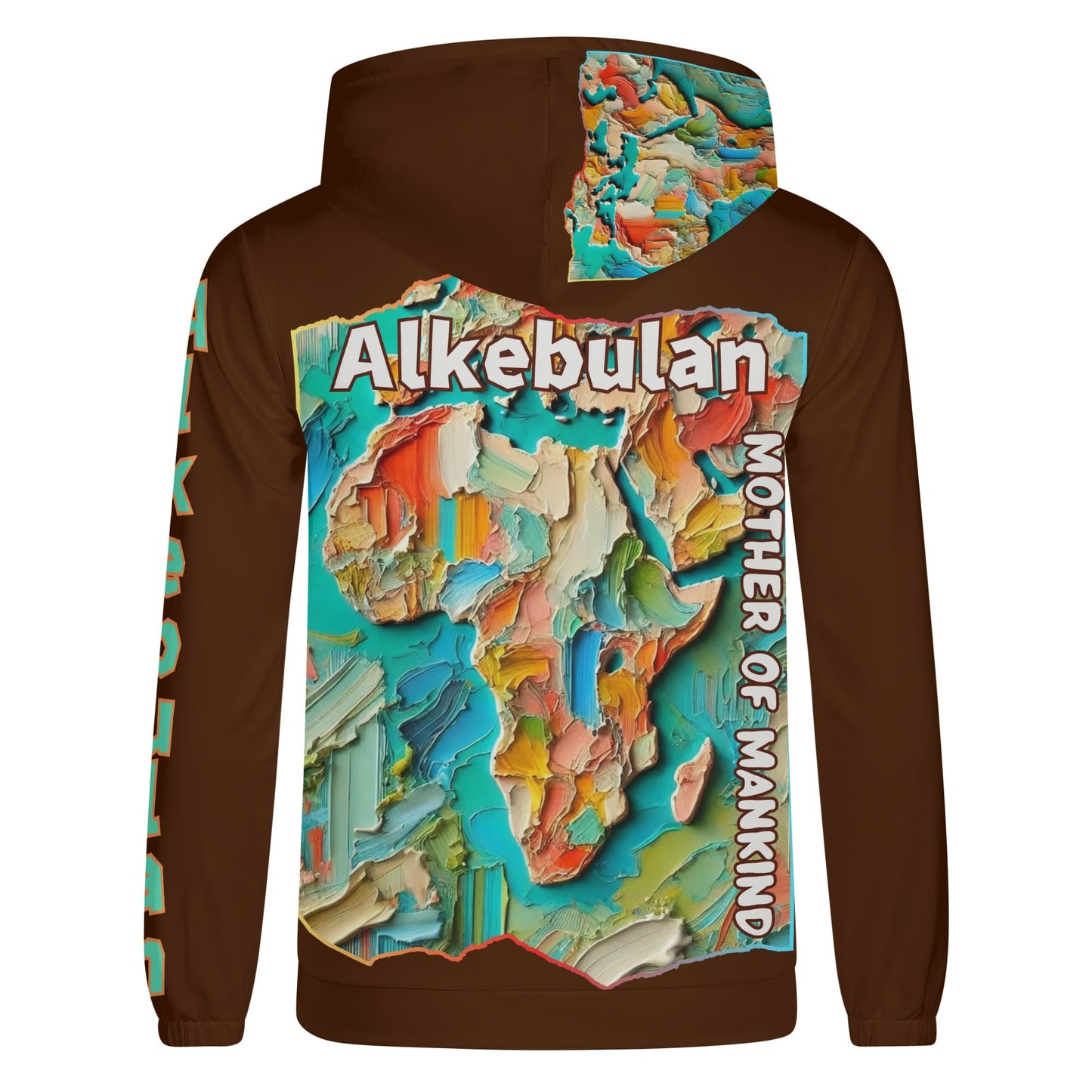 Mens Lightweight All Over Print Hoodie "Alkebulan: Mother of Mankind"