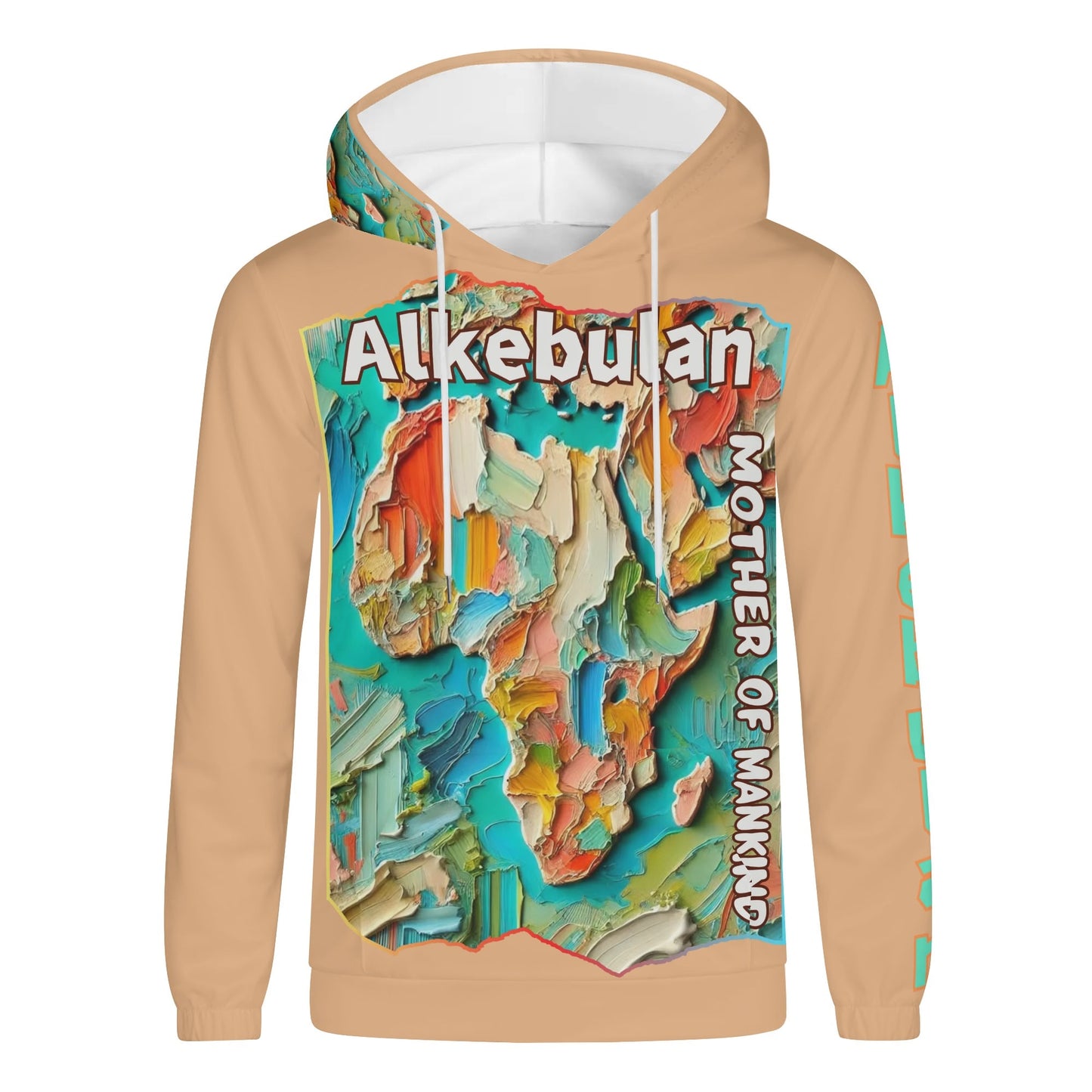 Mens Lightweight All Over Print Hoodie "Alkebulan: Mother of Mankind"