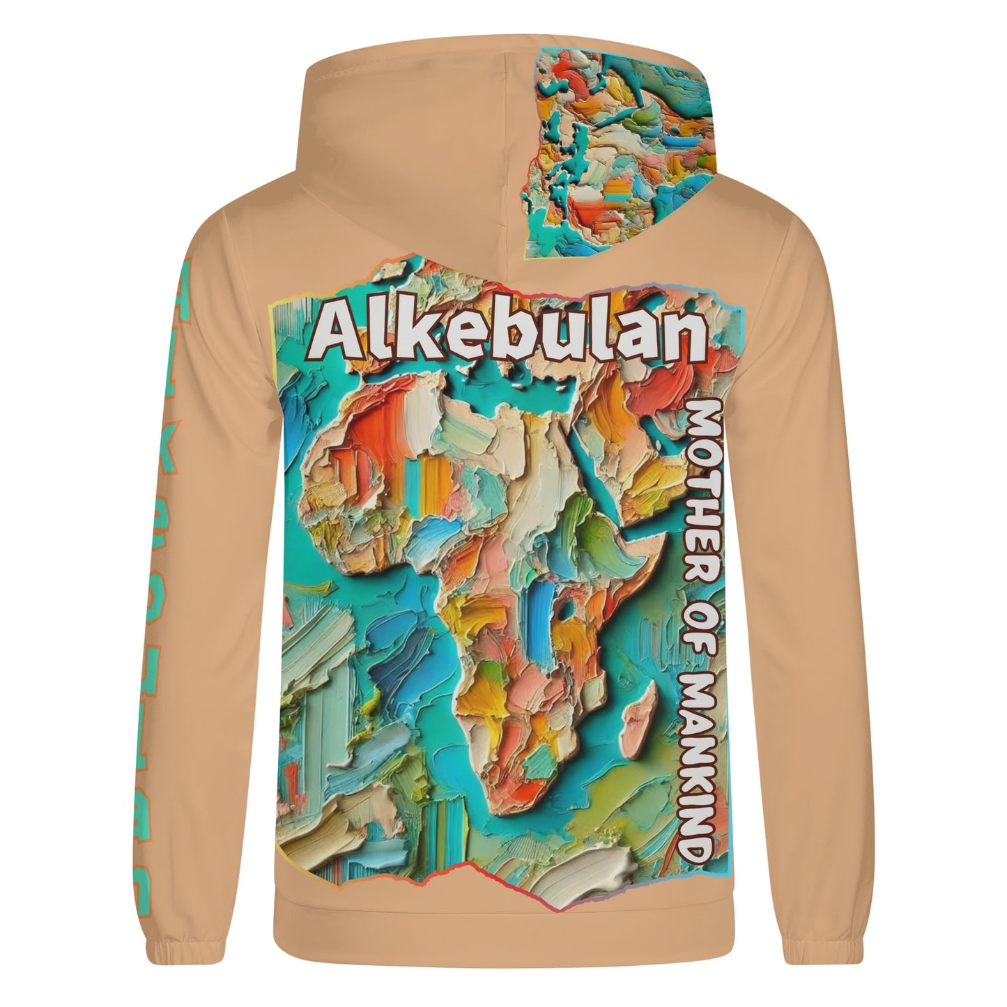 Mens Lightweight All Over Print Hoodie "Alkebulan: Mother of Mankind"