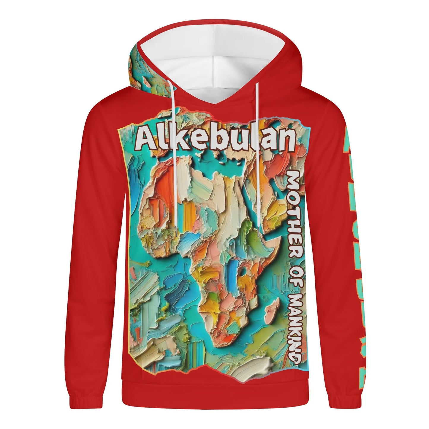 Mens Lightweight All Over Print Hoodie "Alkebulan: Mother of Mankind"