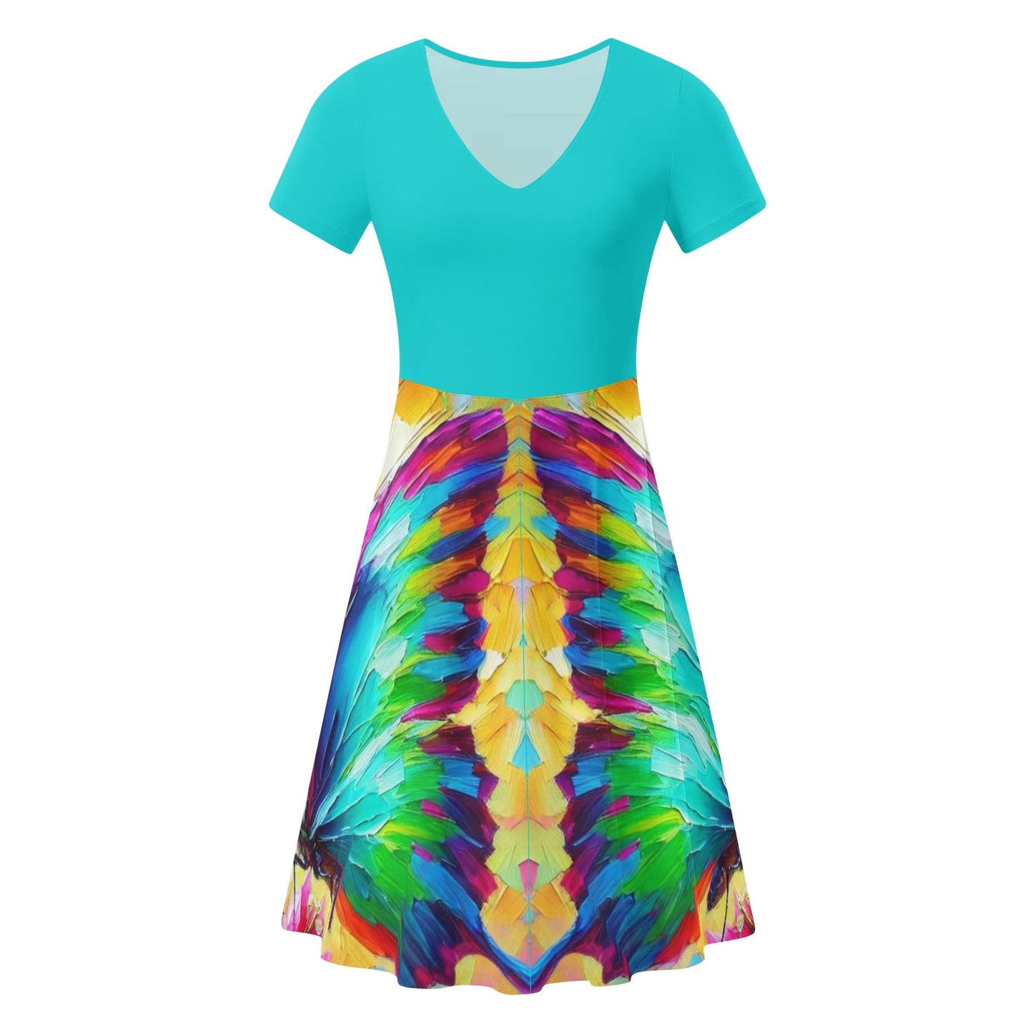 Womens Ruffle Trim Hem Summer Dress "Butterfly"