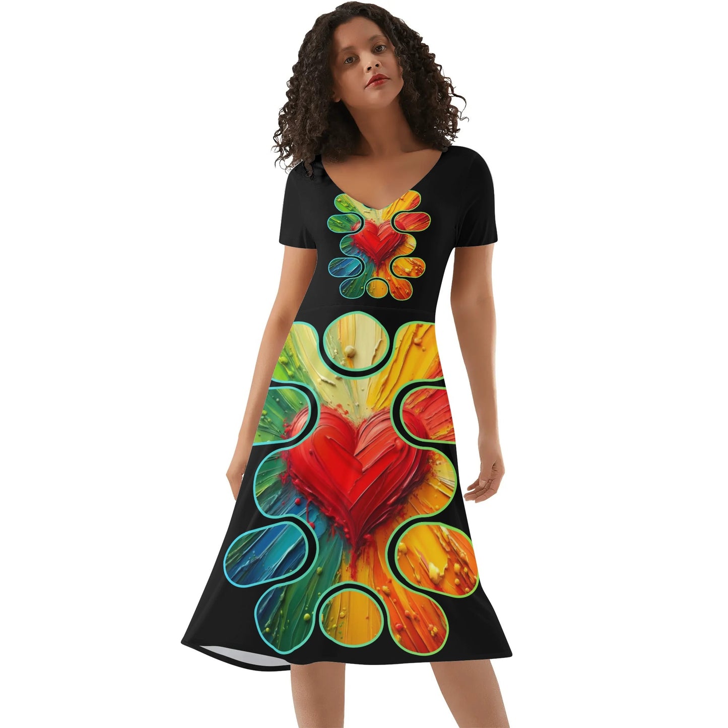 Womens Ruffle Trim Hem Summer Dress "Love"