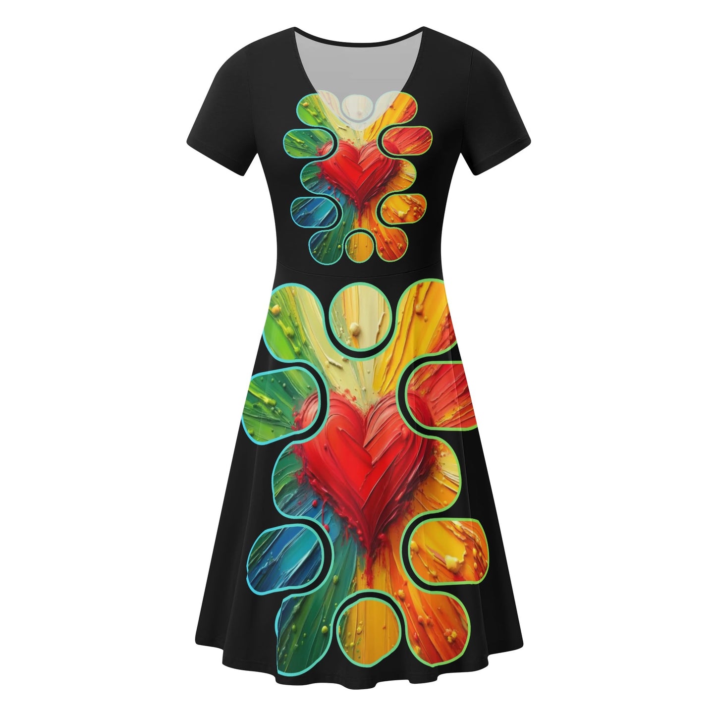 Womens Ruffle Trim Hem Summer Dress "Love"