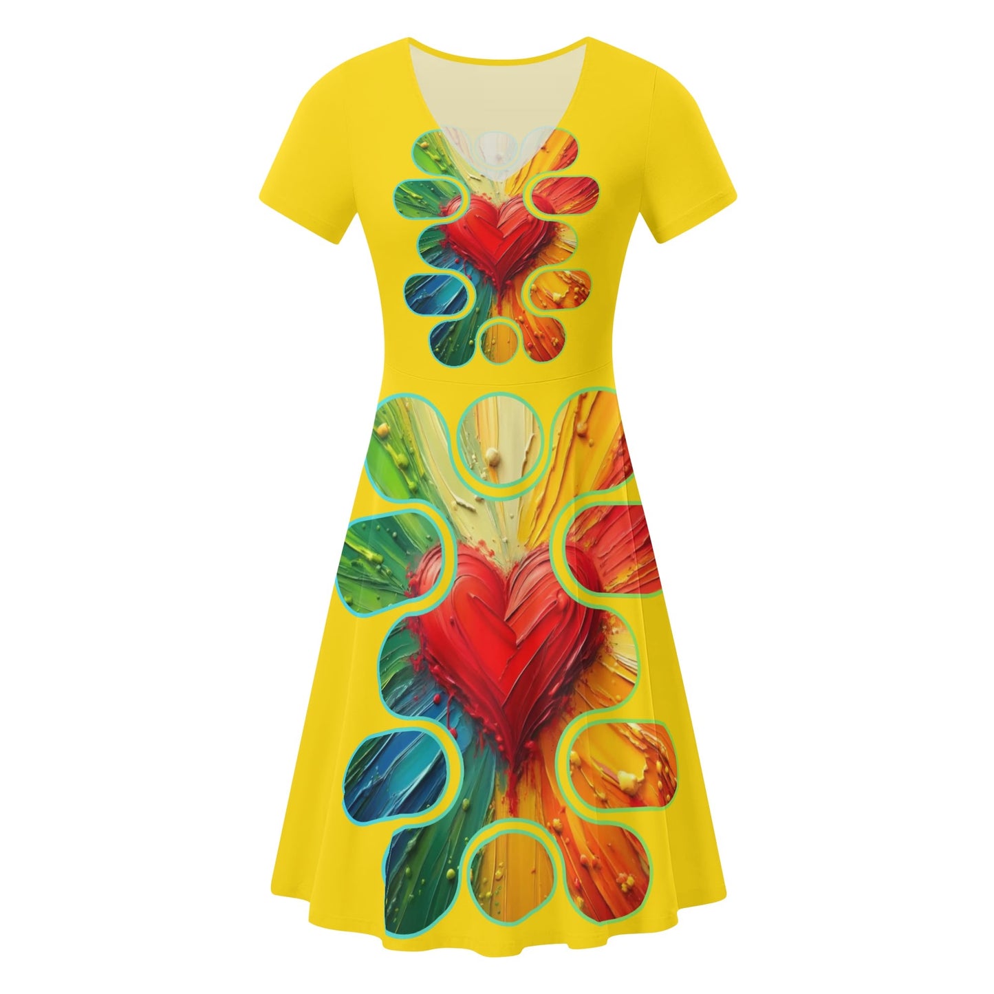 Womens Ruffle Trim Hem Summer Dress "Love"