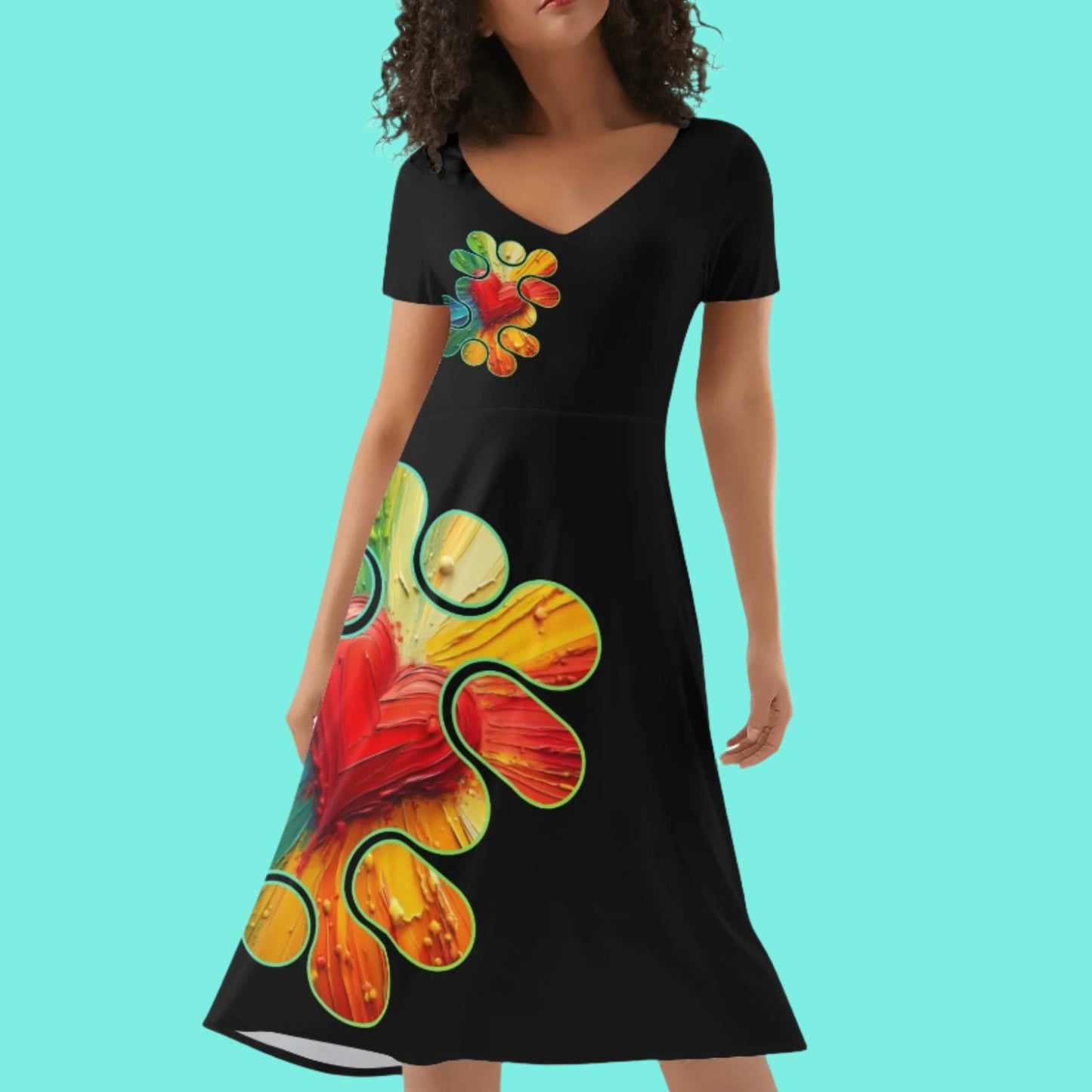 Womens Ruffle Trim Hem Summer Dress "Love"