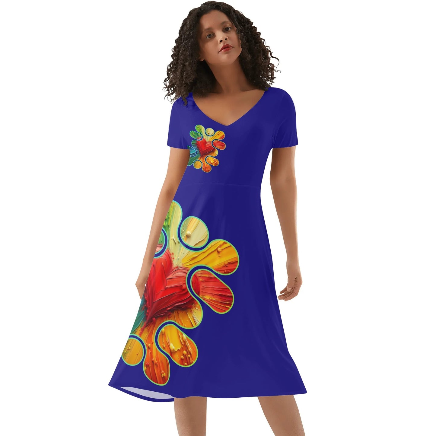 Womens Ruffle Trim Hem Summer Dress "Love"