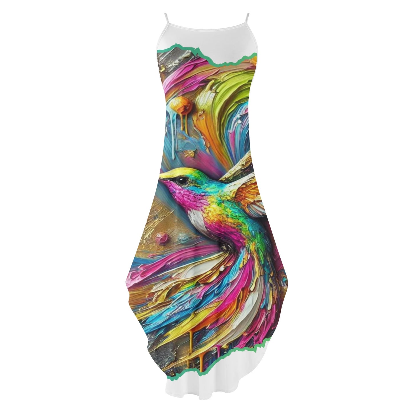 Womens Elegant Sleeveless Evening Dress "Hummingbird"