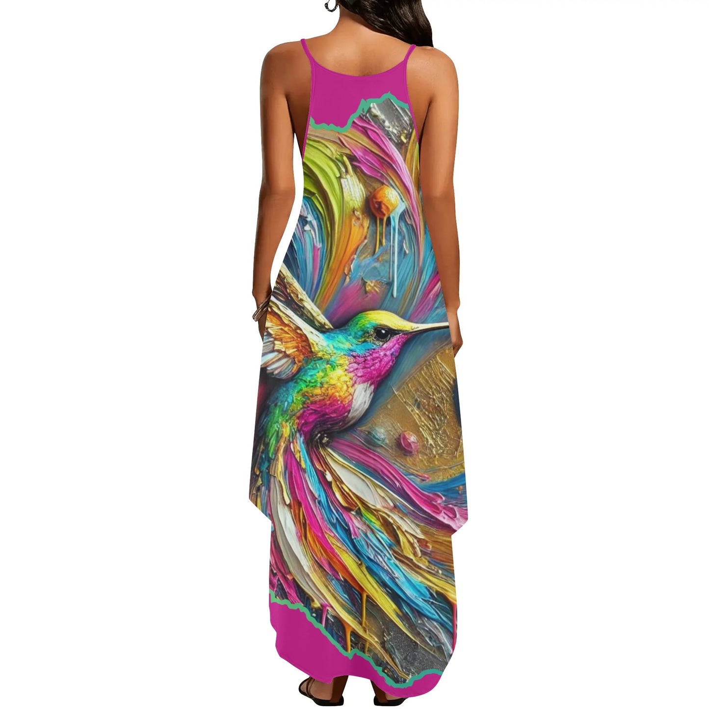 Womens Elegant Sleeveless Evening Dress "Hummingbird"