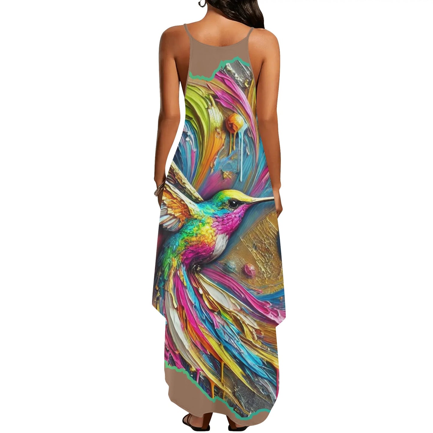 Womens Elegant Sleeveless Evening Dress "Hummingbird"