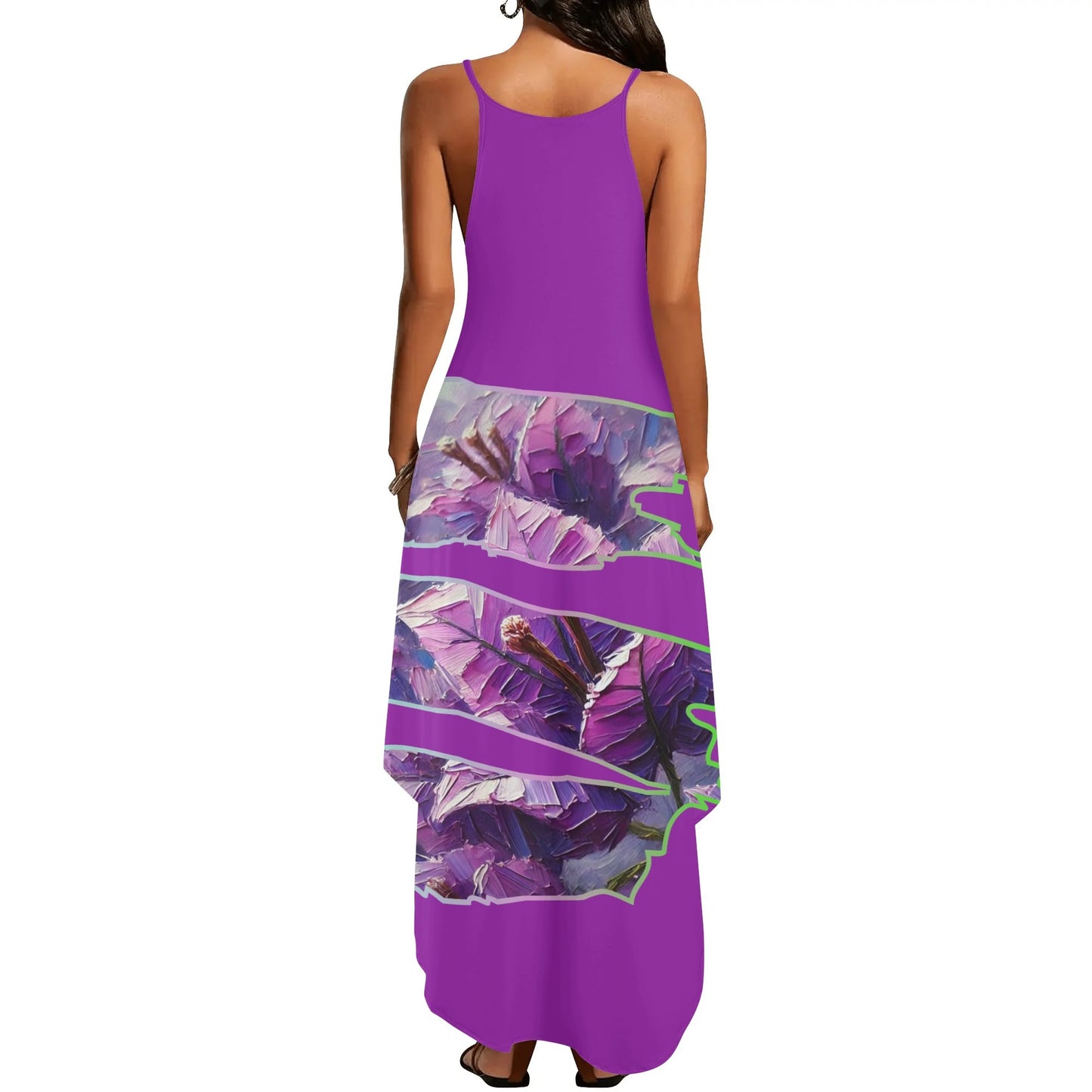 Womens Elegant Sleeveless Evening Dress "Floral Print"