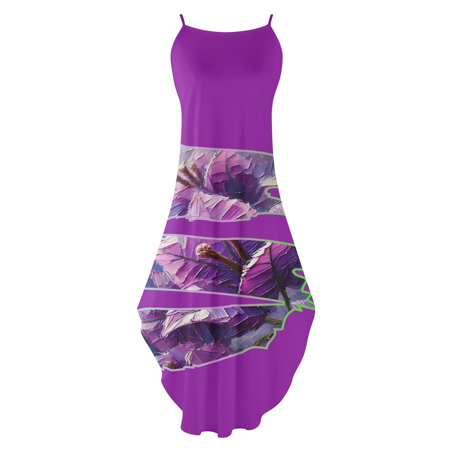 Womens Elegant Sleeveless Evening Dress "Floral Print"