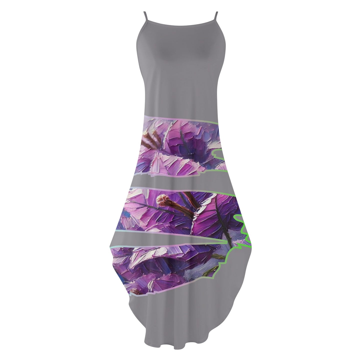 Womens Elegant Sleeveless Evening Dress "Floral Print"