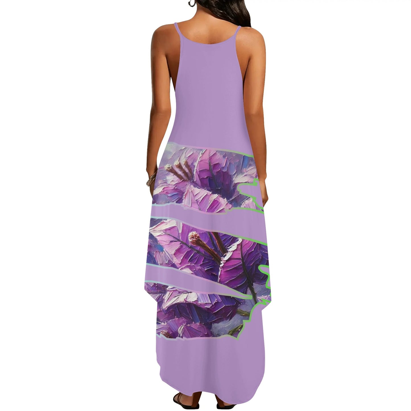 Womens Elegant Sleeveless Evening Dress "Floral Print"