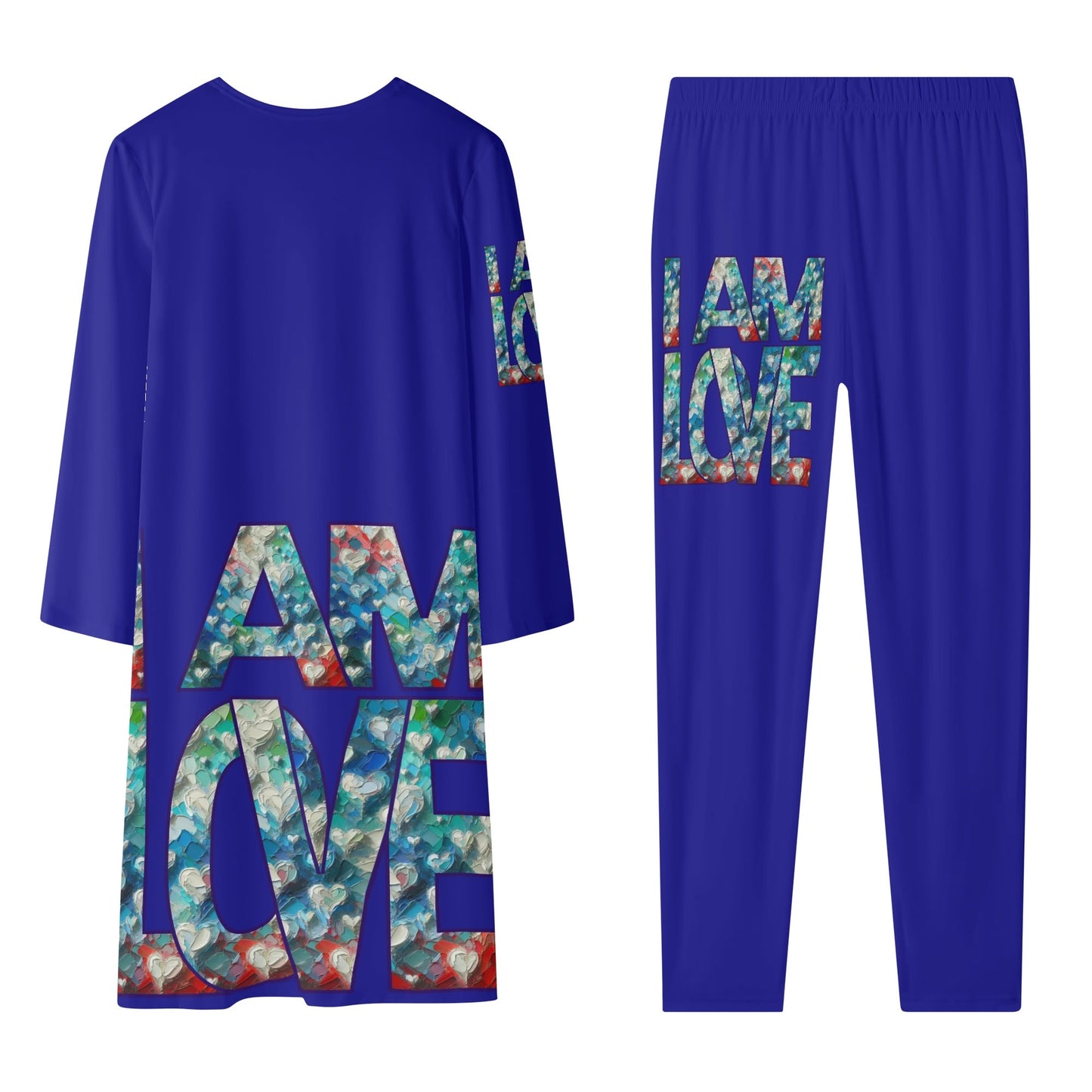 Long Sleeve Cardigan and Leggings Set "I Am Love"