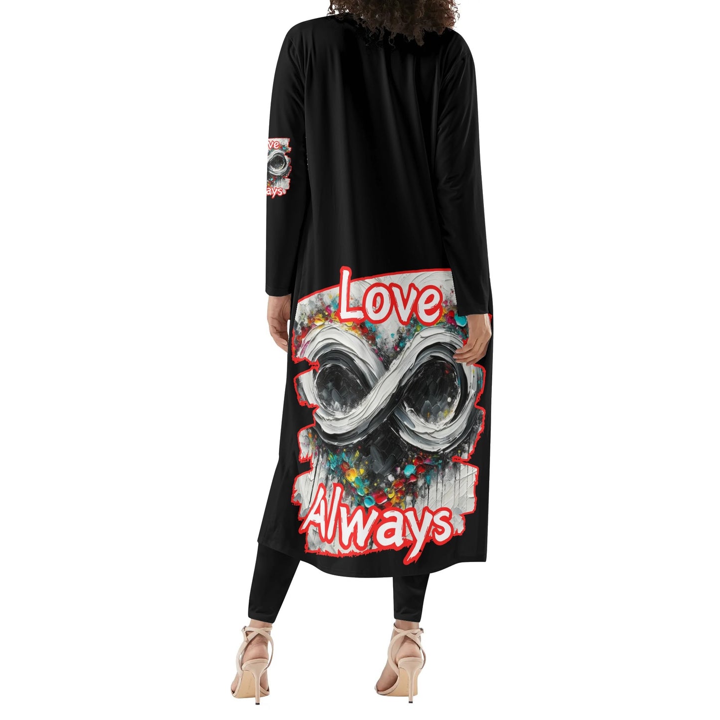 Long Sleeve Cardigan and Leggings Set "Love Always"