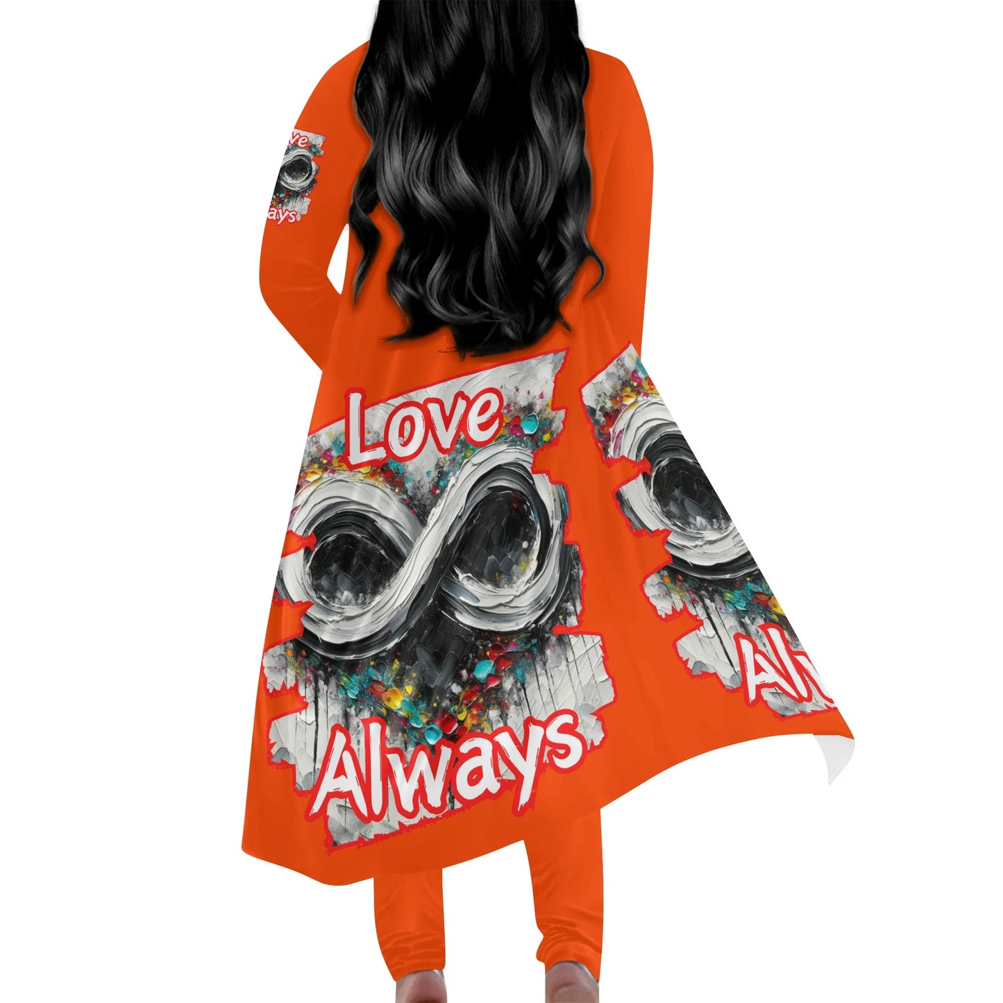 Long Sleeve Cardigan and Leggings Set "Love Always"