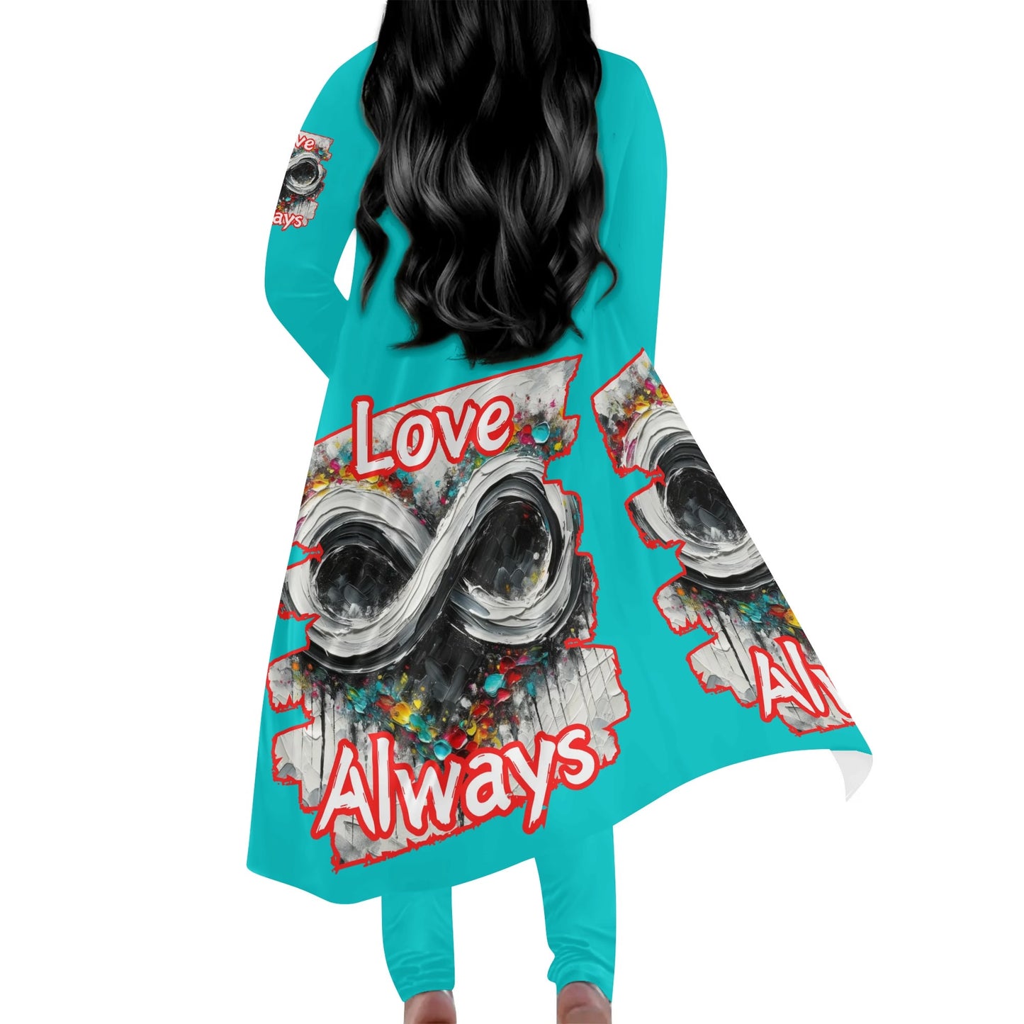 Long Sleeve Cardigan and Leggings Set "Love Always"