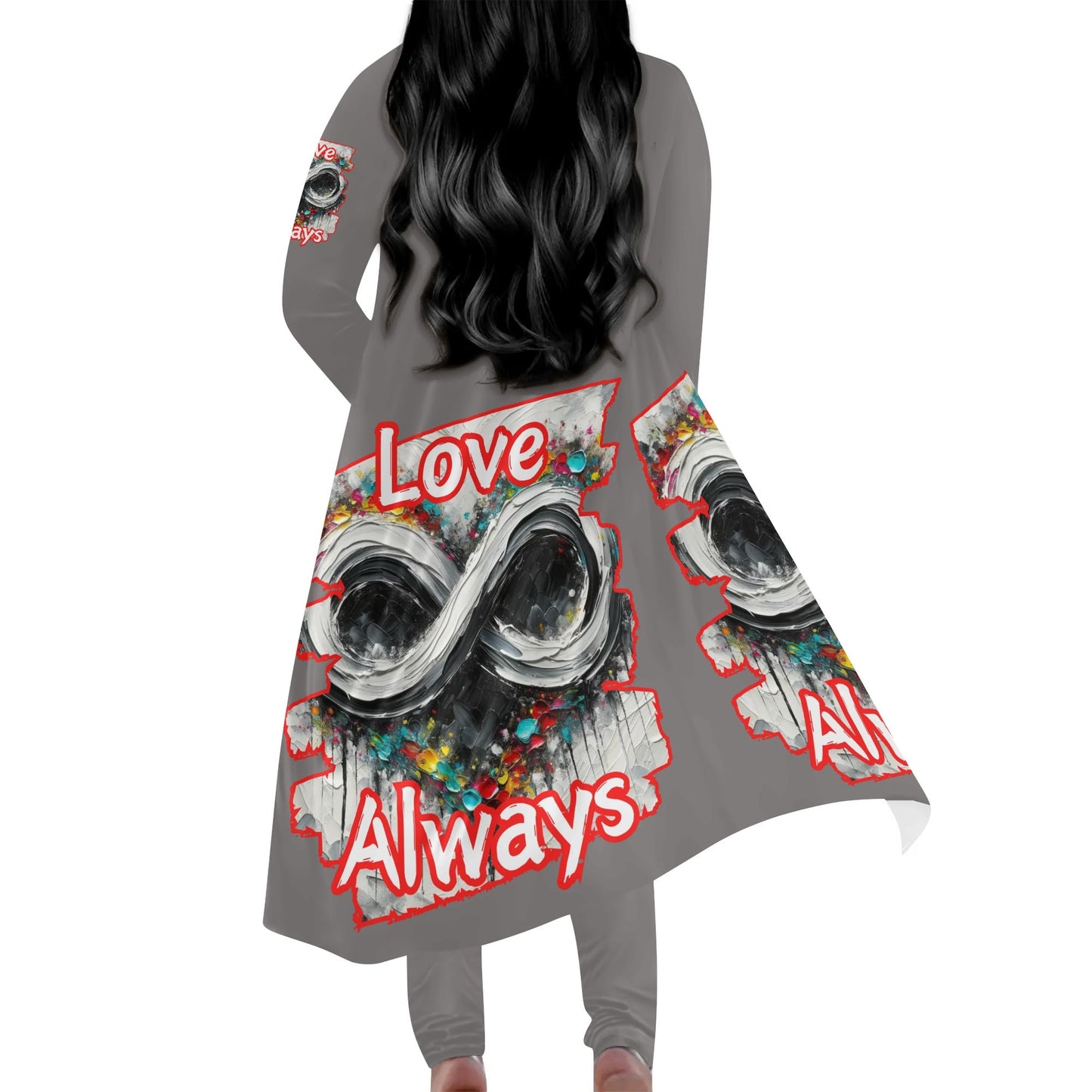 Long Sleeve Cardigan and Leggings Set "Love Always"