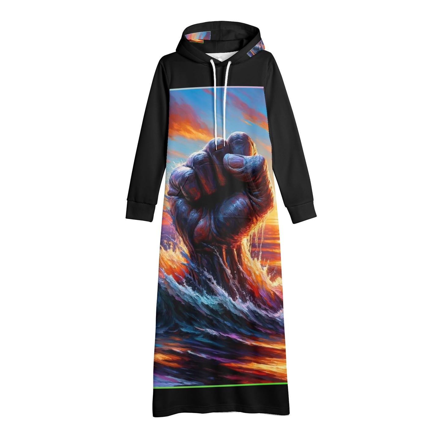 Casual Lightweight Long Hoodie Dress "Power"