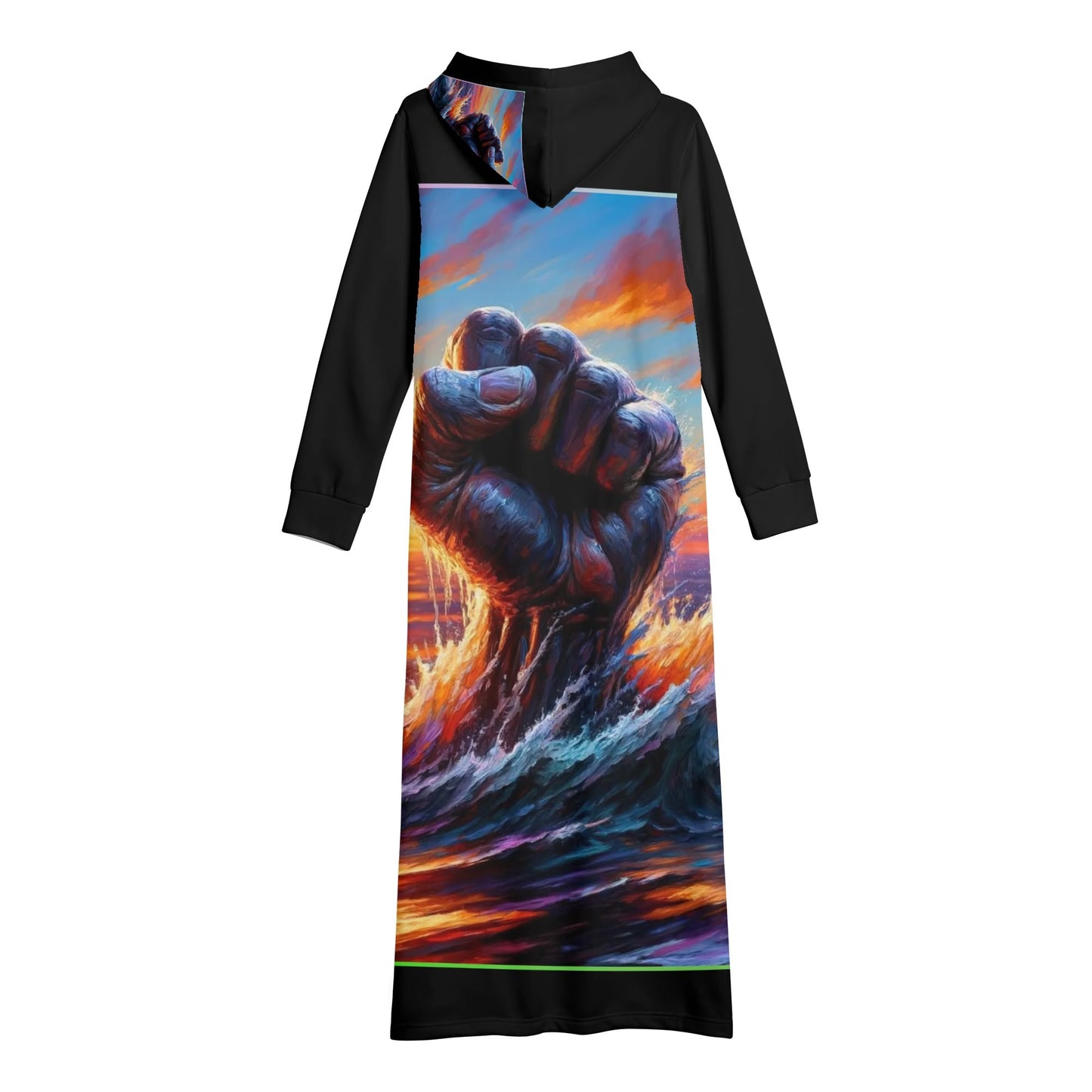 Casual Lightweight Long Hoodie Dress "Power"