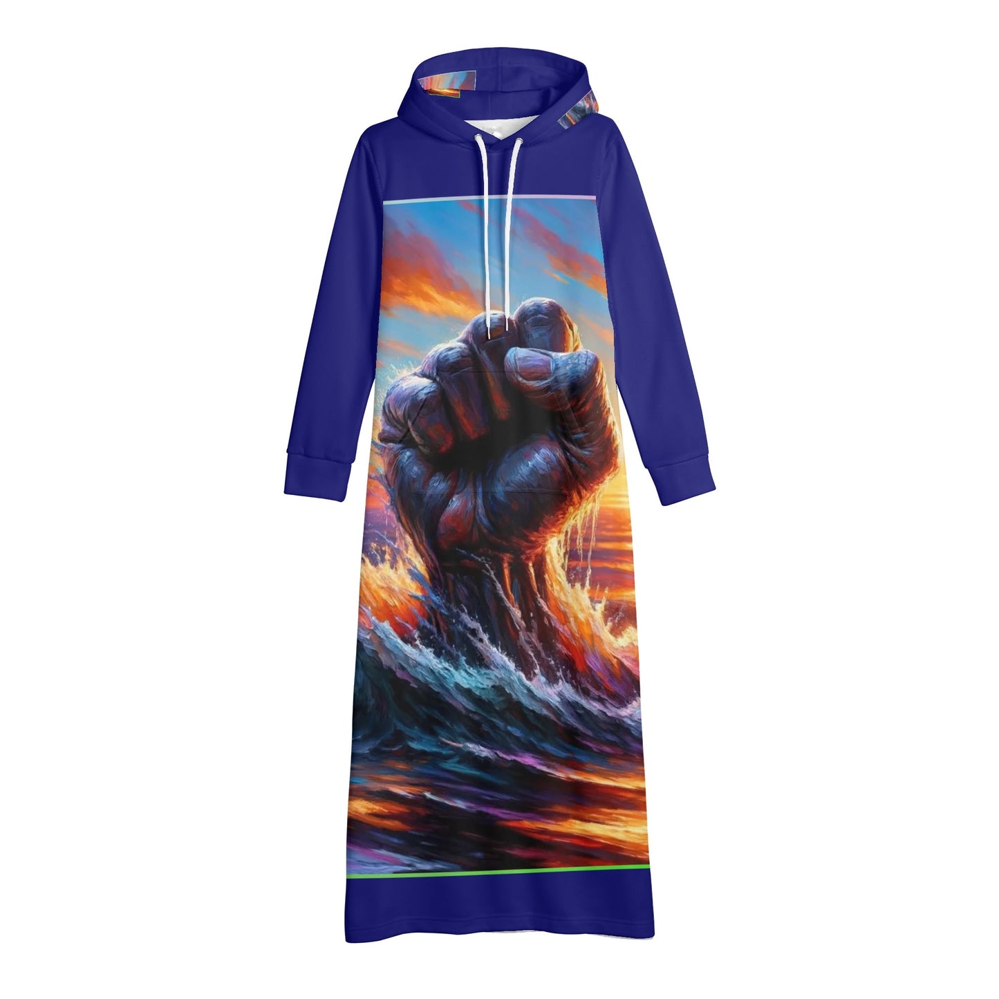 Casual Lightweight Long Hoodie Dress "Power"