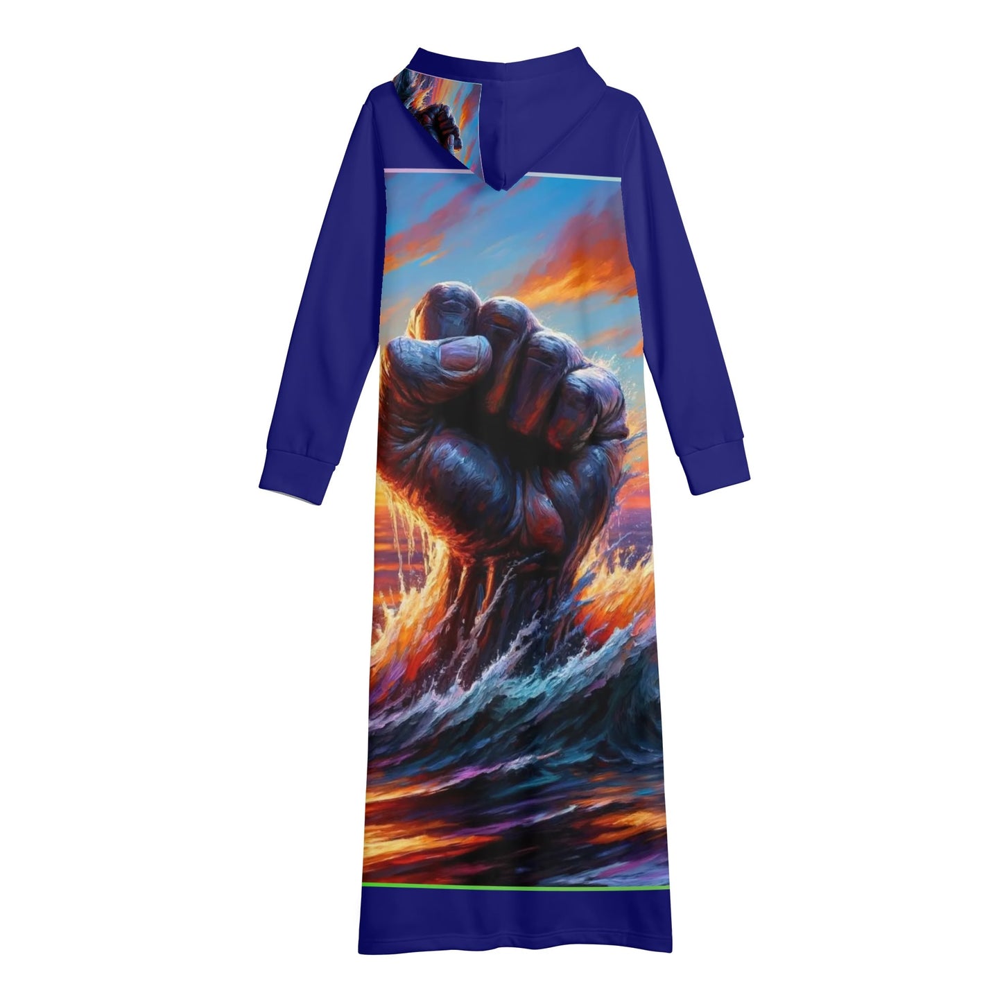 Casual Lightweight Long Hoodie Dress "Power"